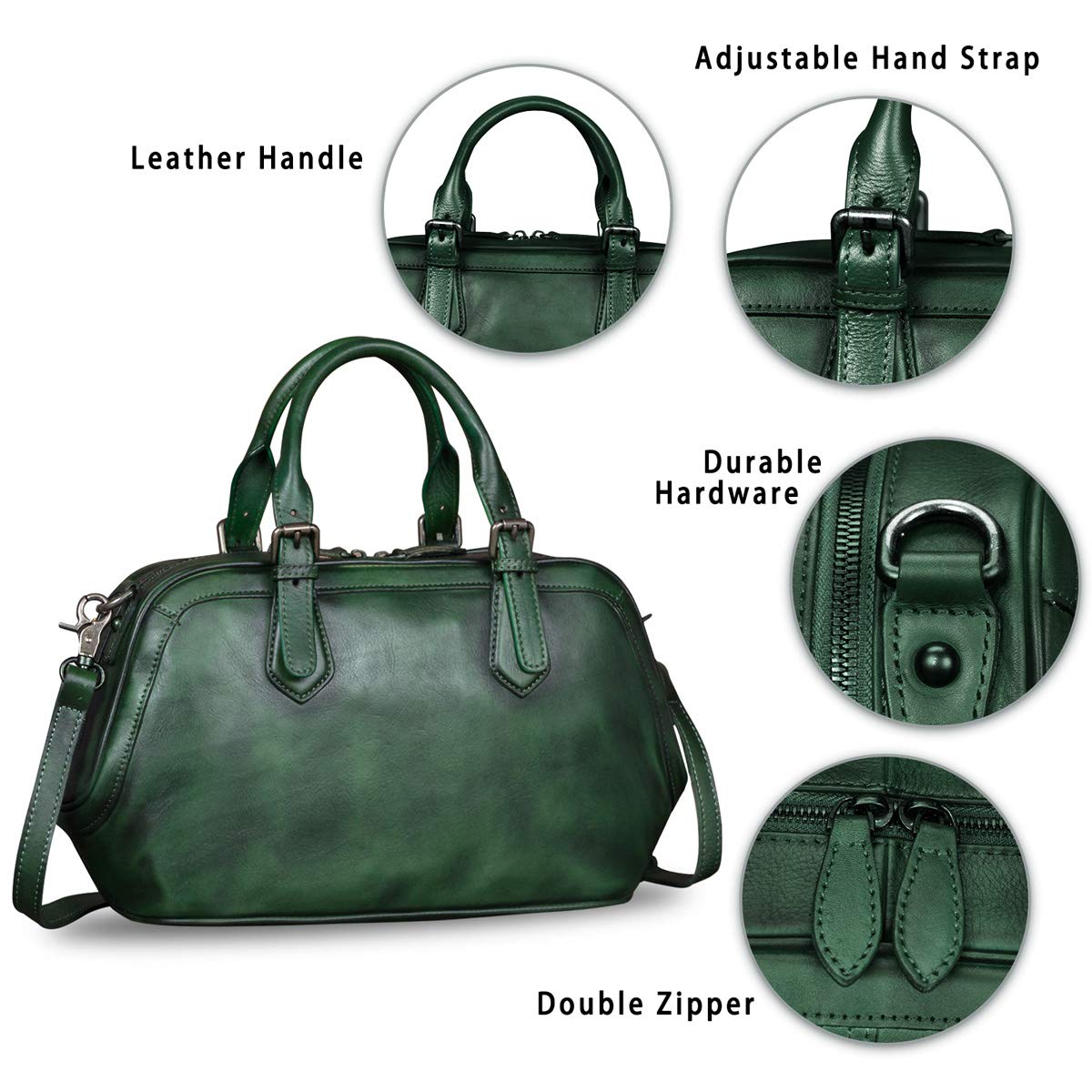Genuine Leather Handbag for Women - Fashionable Top Handle Purse, Satchel & Shoulder Bag with Adjustable Strap | Perfect for Work, Travel & Everyday Use