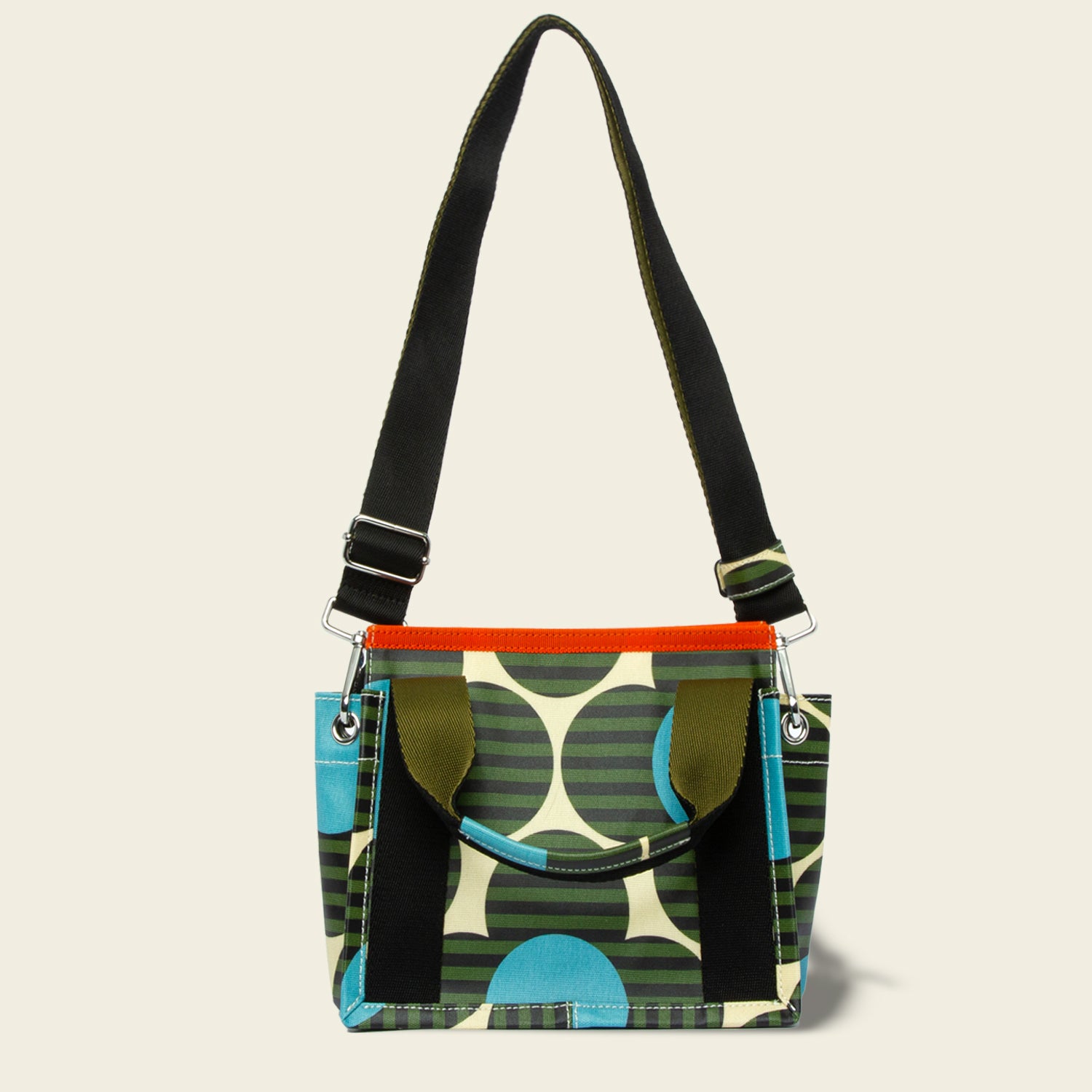 Bromell Stylish Striped Floral Handbag for Women - Trendy Crossbody Purse for Daily Use, Work, and Travel