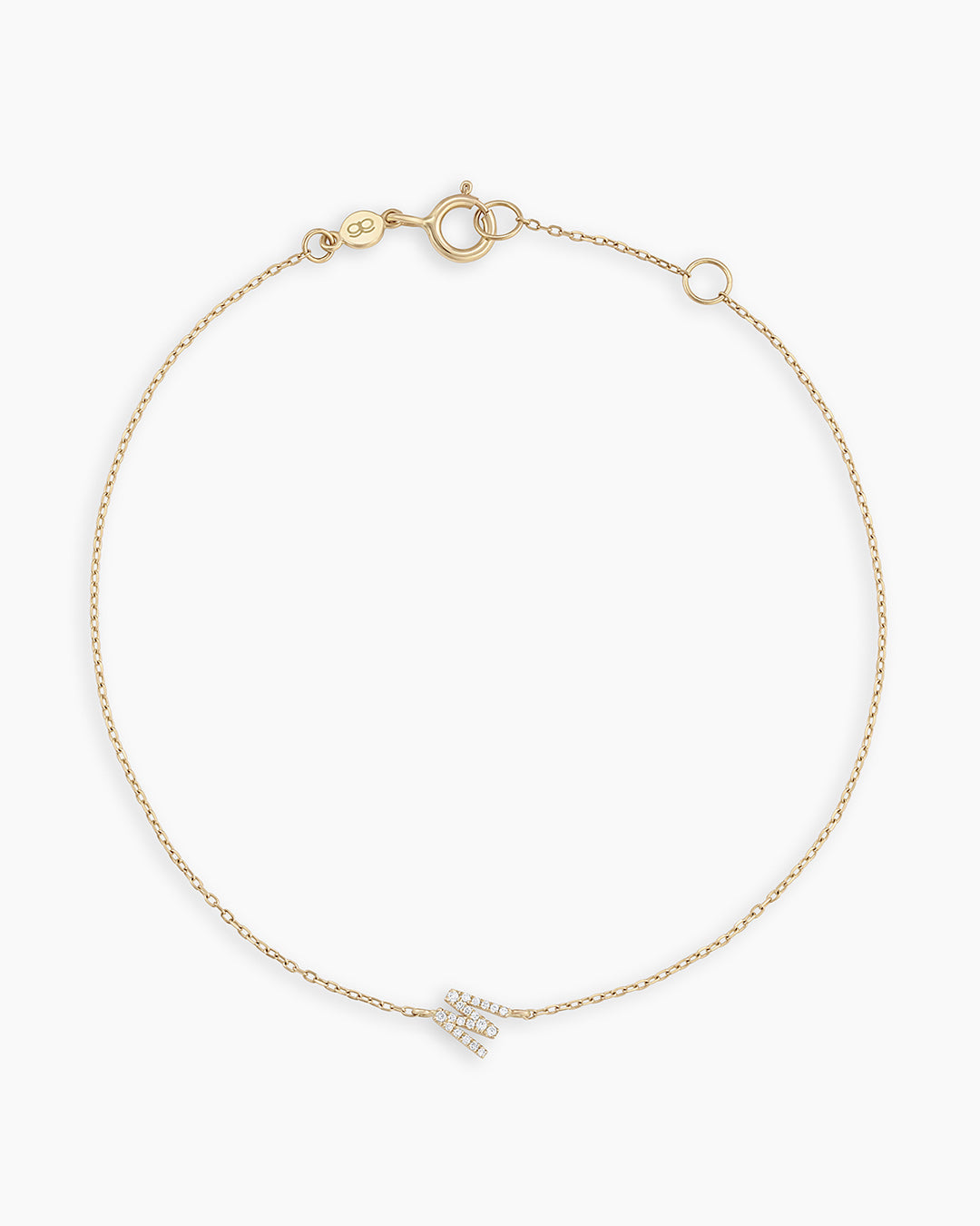Diamond Pavé Alphabet Bracelet - Personalized Initial Letter Bracelet for Women, Sterling Silver or Gold Plated, Elegant Gift for Birthday, Anniversary, Valentine's Day | Perfect for Everyday Wear & Special Occasions