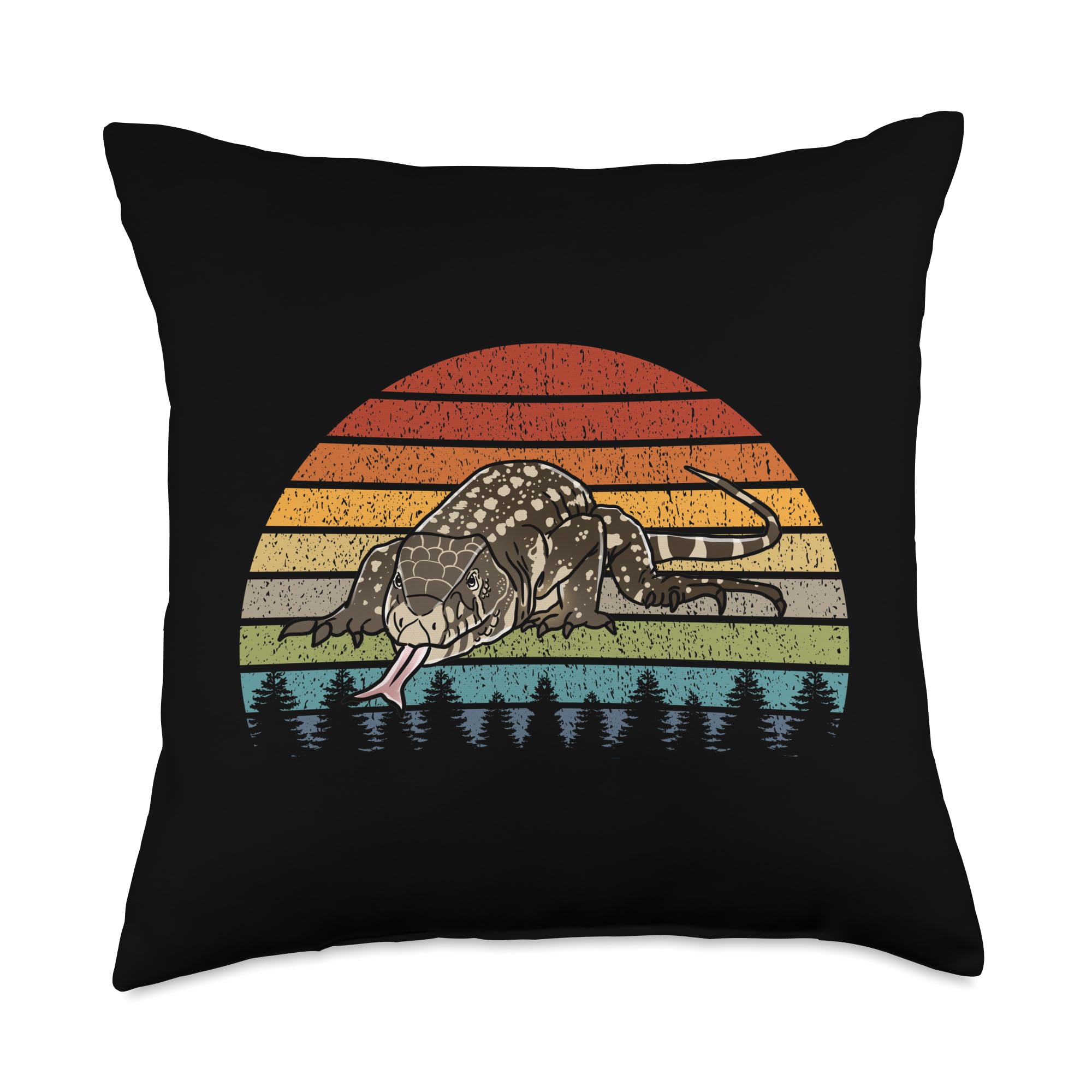 Funny Argentine Tegu Lizard Throw Pillow - 18x18