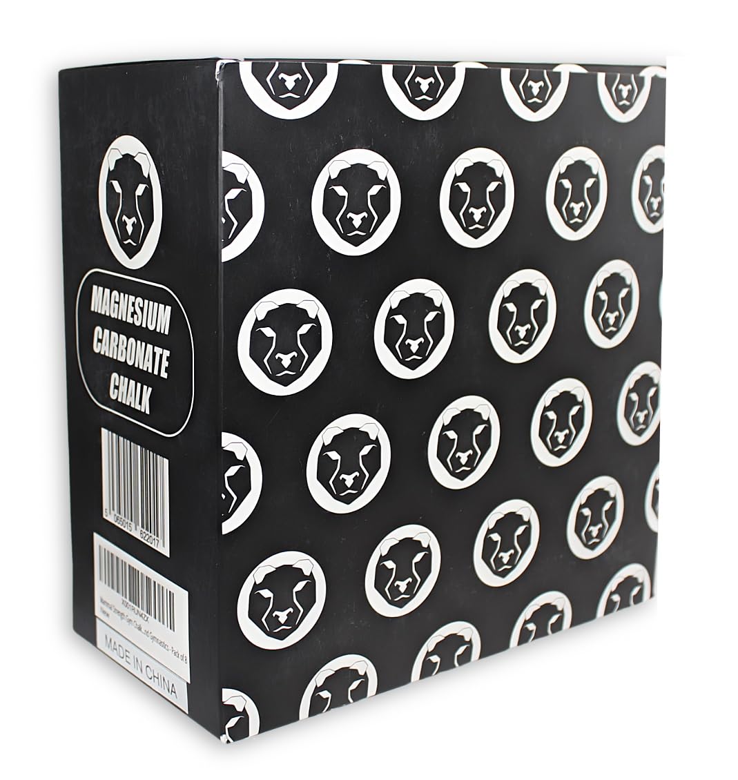 Premium Gym Chalk for Cross Training, Weightlifting & Gymnastics - 2oz Non-Slip Chalk Blocks for Climbing, Bouldering & Strength Training - Sweat-Free Grip Enhancer (Pack of 1 or 8) - Ideal for Rock Climbing, Powerlifting & Home Workouts