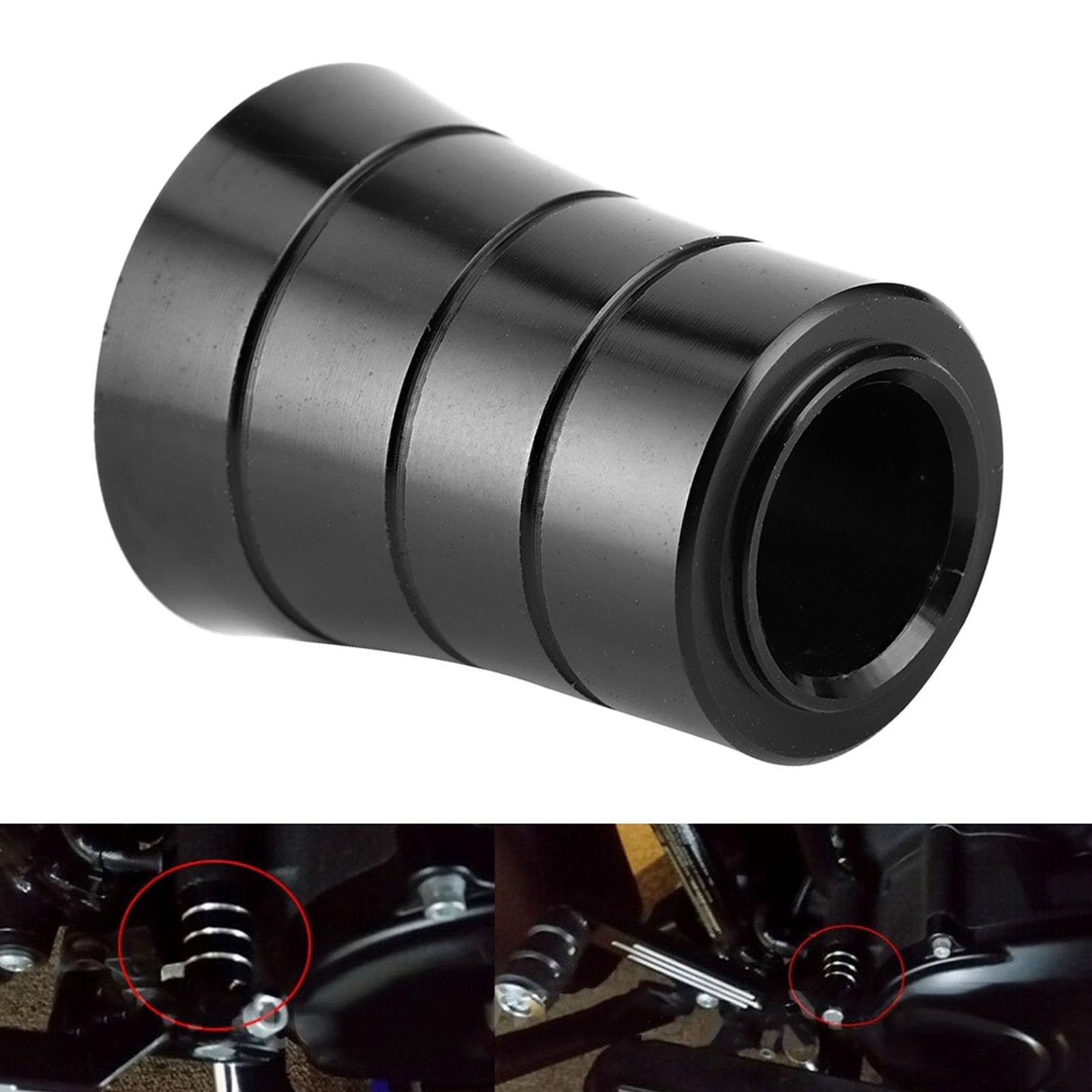 Aluminum Heel Shift Eliminator for CVO Motorcycles - Black Foot Control Cover for Smooth Riding