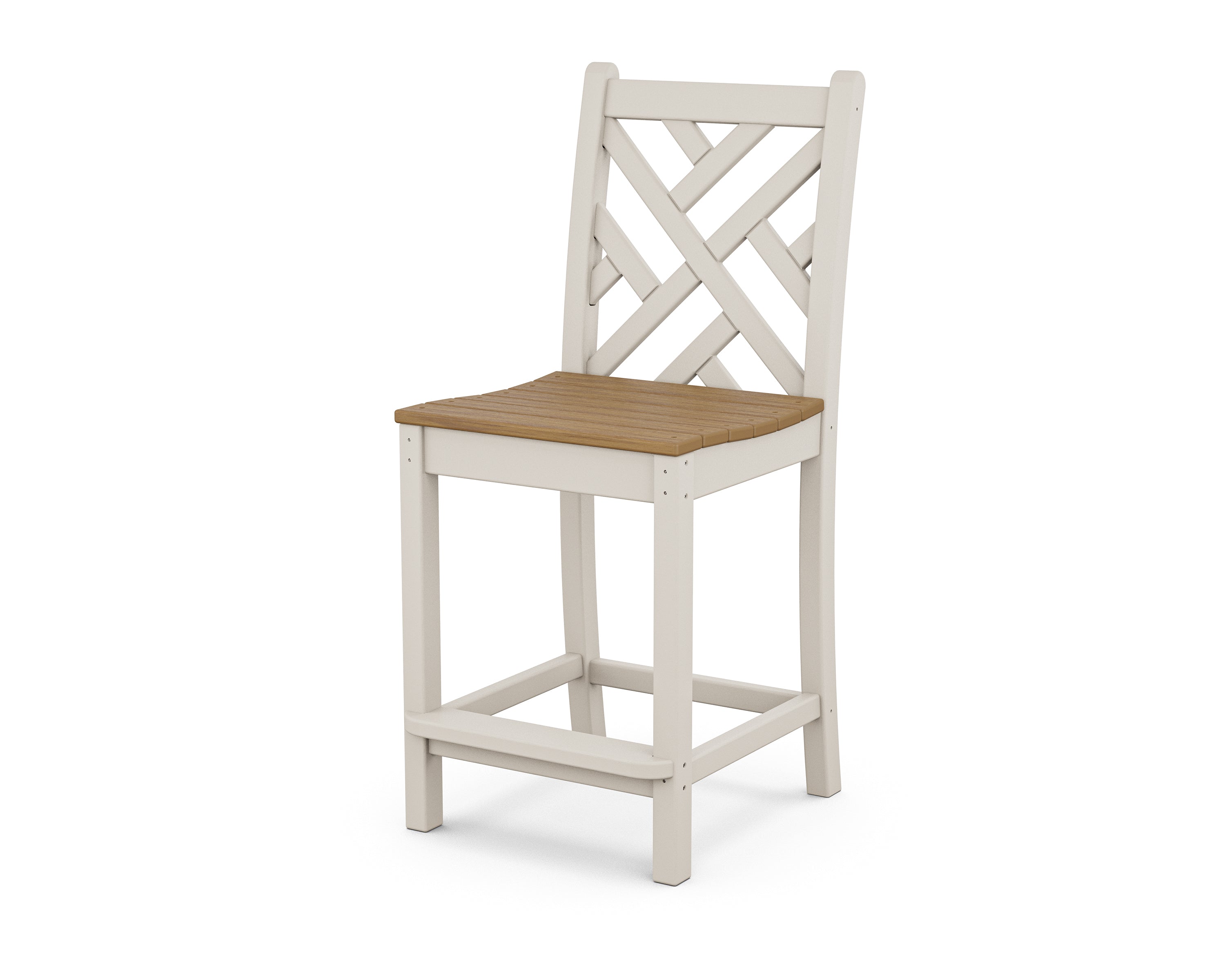 POLYWOOD Chippendale Counter Height Bar Stool - Durable Outdoor & Indoor Dining Chair for Kitchen, Patio, and Restaurant Use