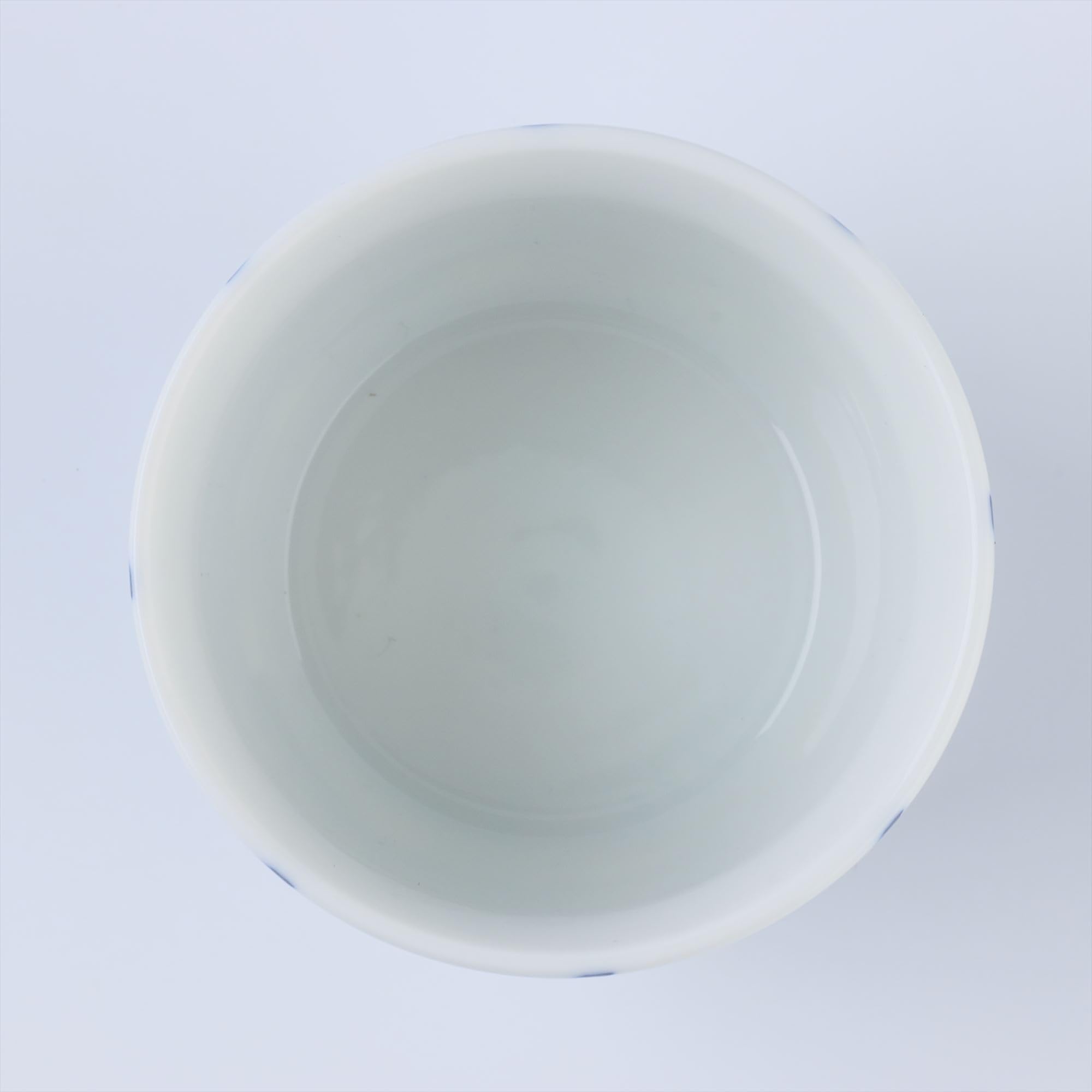 Mino Ware CHIDORI Plovers 5-Piece Tea Cup Set - 5.1 fl oz Japanese Ceramic Cups for Tea, Coffee & Bouillon - Indigo Blue Traditional Design (3.1x2.6 inch) - Perfect for Home, Cafe & Gift Giving