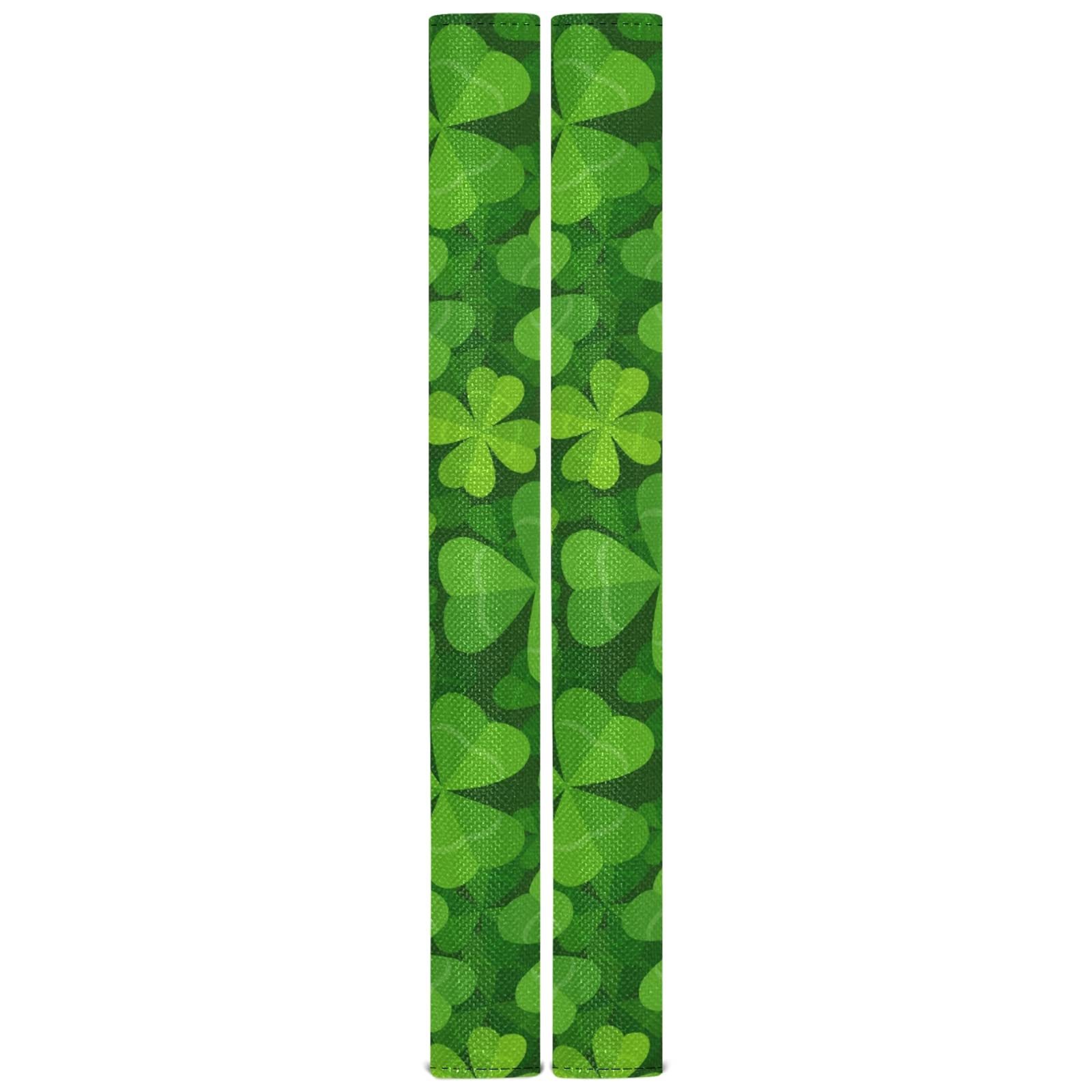 St. Patrick's Day Clover Refrigerator Handle Covers - Set of 2 Shamrock Green Leaf Kitchen Appliance Decor for Fridge, Oven & Dishwasher - Perfect for Irish-Themed Parties & Home Decor