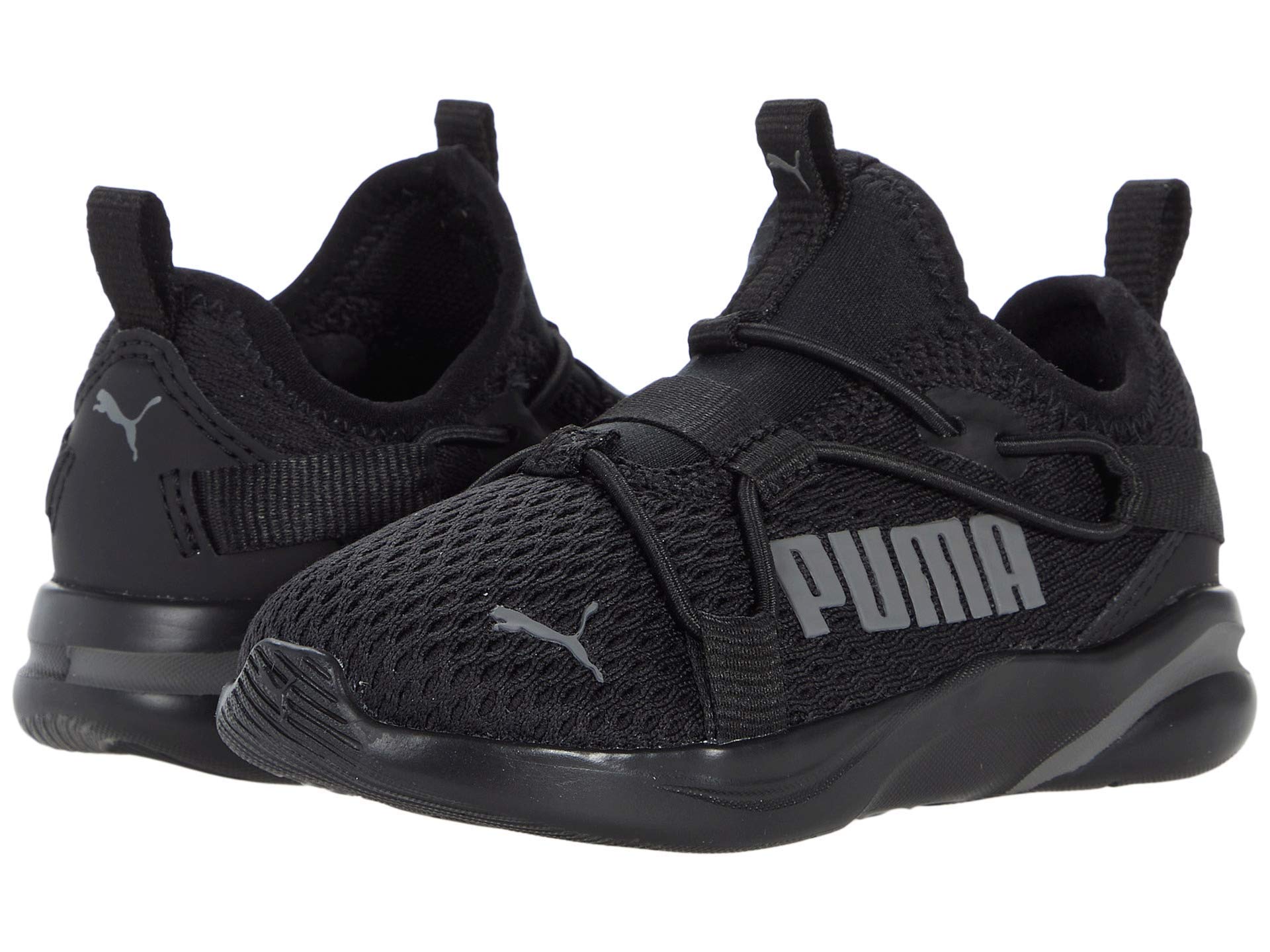 PUMA Rift Slip-On Toddler Shoes - Black/Castlerock - Size 4 Toddler M - Comfortable & Easy On/Off Sneakers for Active Kids - Perfect for Playtime, Preschool & Daily Wear