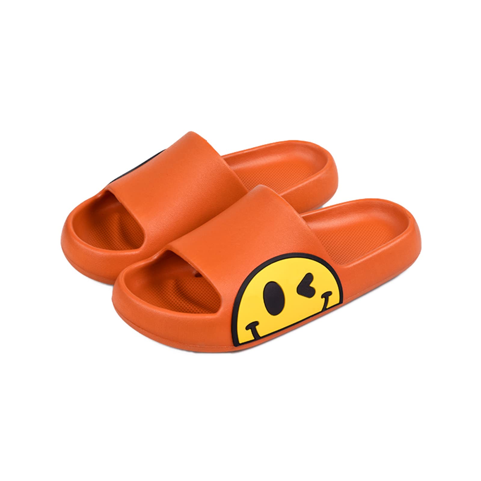 Anti-Slip Smile Face Slippers for Men & Women - Lightweight Open Toe Slides for Indoor/Outdoor, Bathroom & Home Use - Comfortable Unisex EVA Sandals for Relaxation, Lounging & Spa Days