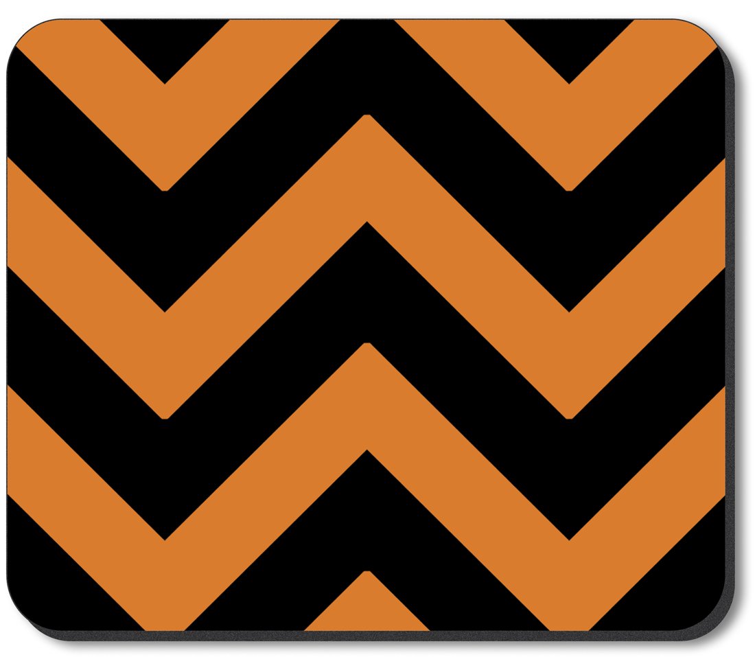 OSU Cowboys Chevron Design Art Plates Brand Mouse Pad - Non-Slip Gaming & Office Desk Accessory for PC Laptop Computer
