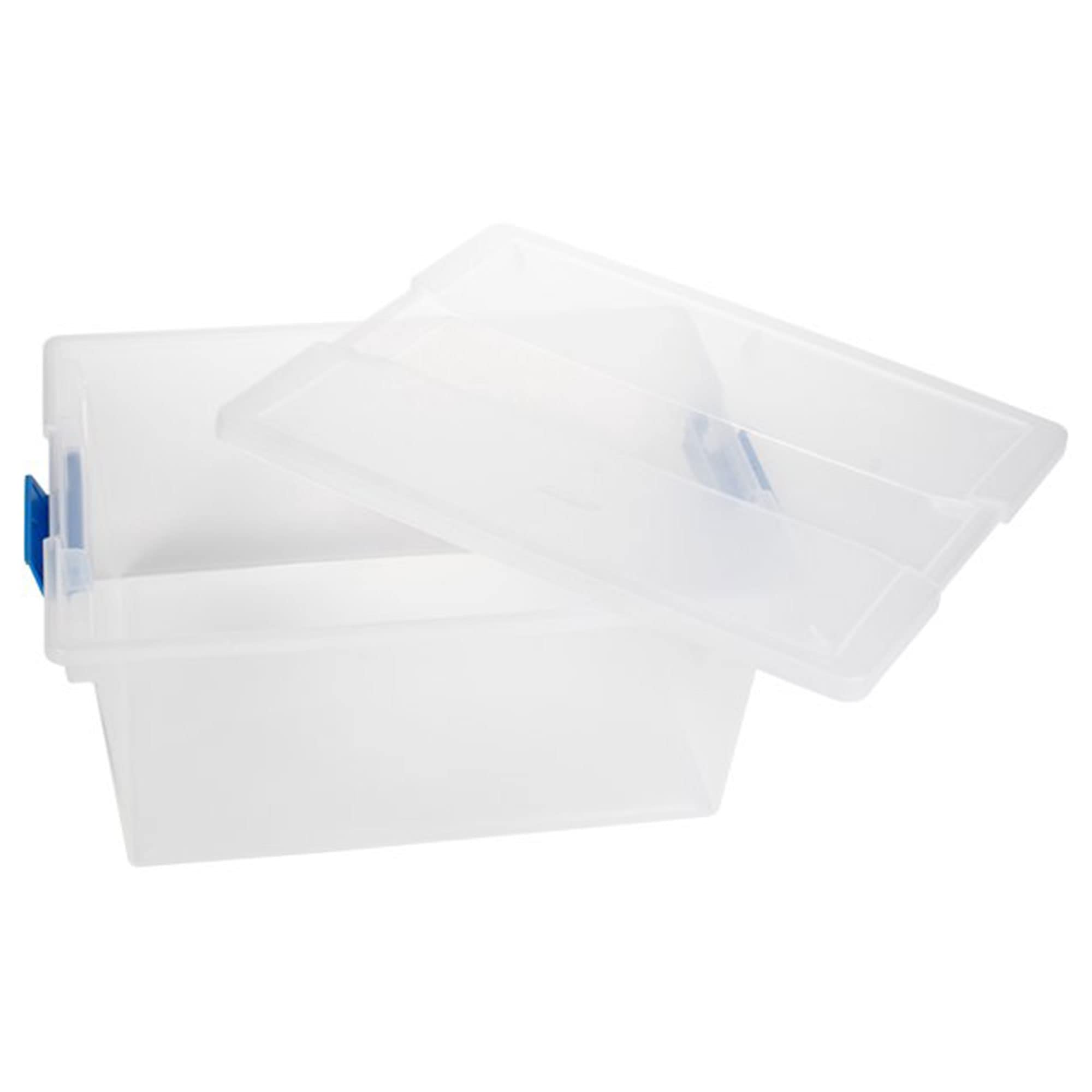 Sterilite Medium & Large Clear Plastic Storage Bins - 8 Pack Multipurpose Organizing Containers for Home, Office, Closet & Garage Storage Solutions