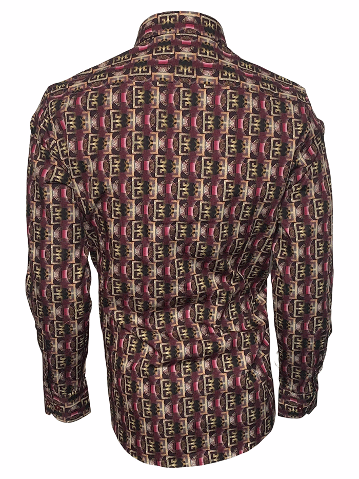Rafael Amaya Men's Western Shirt - Stylish Multi-Color Print Cowboy Shirt for Casual Wear, Rodeo & Country Music Events | Rangers 255CA01