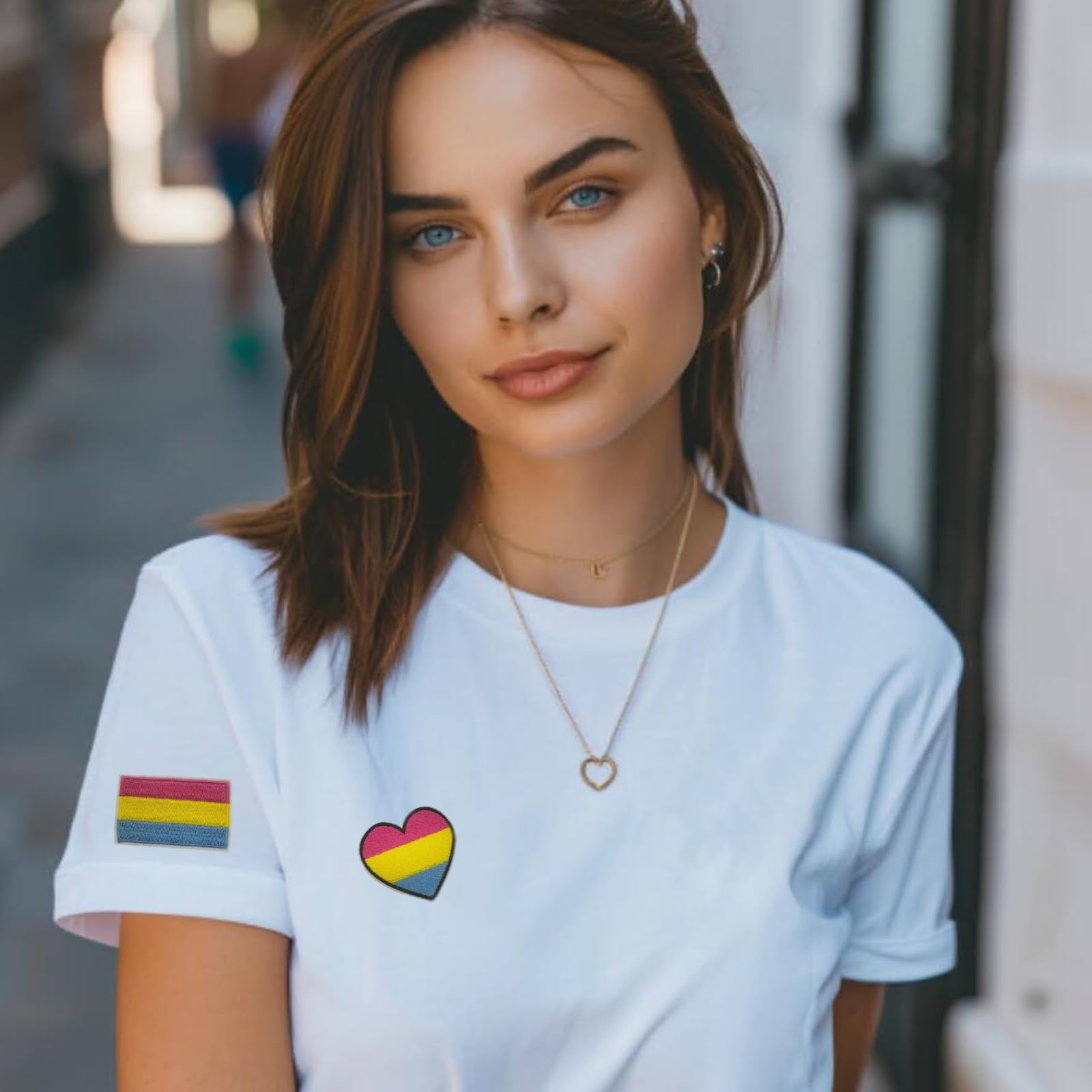 Pansexual Pride Flag Iron-On Patch - Embroidered Heart LGBTQ+ Badge for Jackets, Bags & DIY Crafts | Pan Pride Accessories