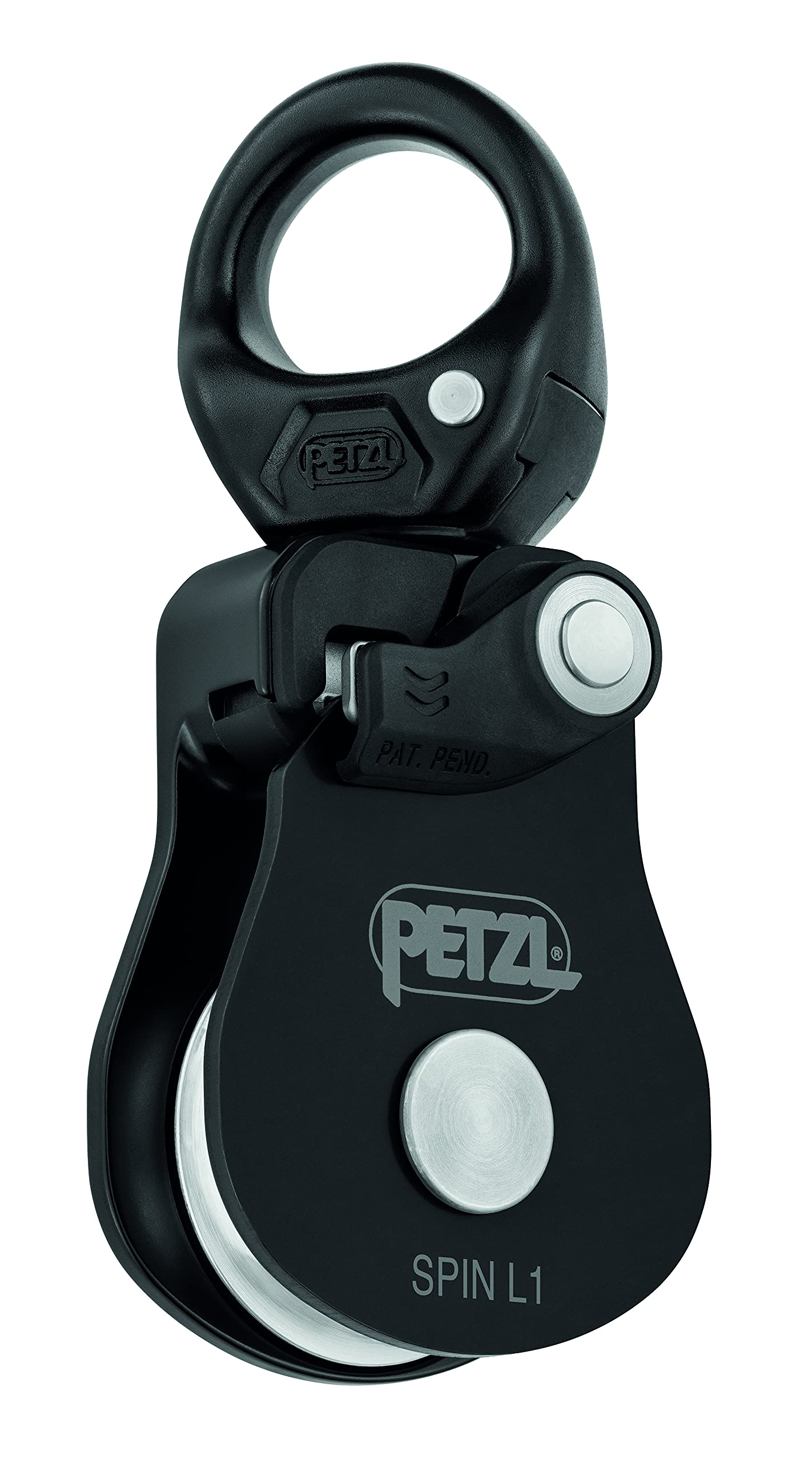 PETZL Spin L1 Simple Pulley - High Efficiency Unisex Climbing Gear for Rock Climbing, Rescue Operations & Outdoor Adventures