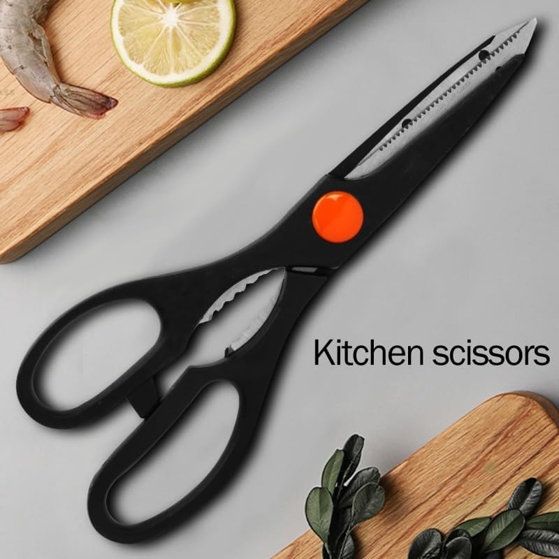 TOOLSTEK Professional Kitchen Scissors - Ultra Sharp Stainless Steel Shears for Cutting Chicken, Fish, Meat, Vegetables, Herbs & BBQ Bones - Heavy Duty Multi-Purpose Cooking Shears - Perfect for Meal Prep, Butchering & Food Preparation