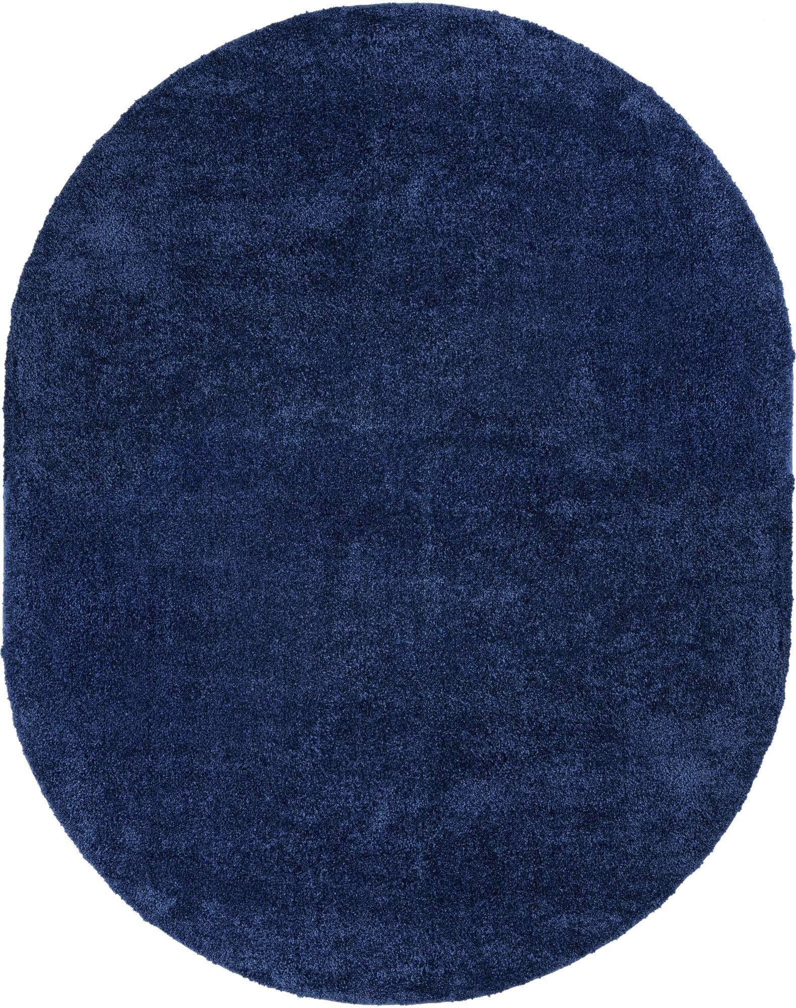 Unique Loom Solo Collection Calabasas Navy Blue Area Rug 7'10