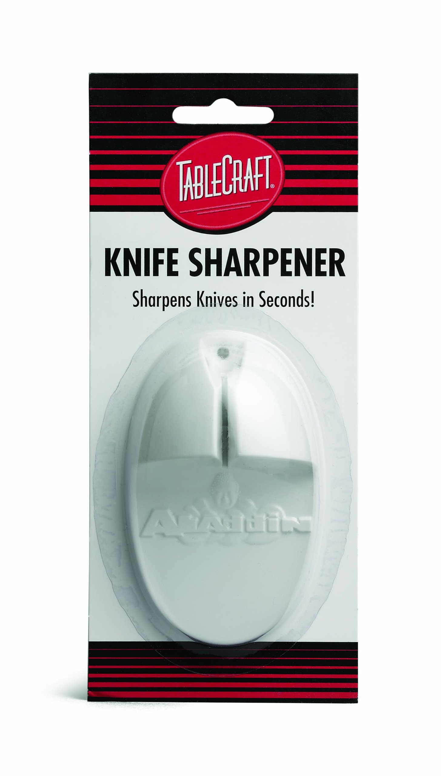 Tablecraft Firm Grip Aladdin Knife Sharpener - Professional Kitchen Knife Sharpening Tool for Chefs & Home Cooks - Perfect for Kitchen, Camping & Outdoor Cooking