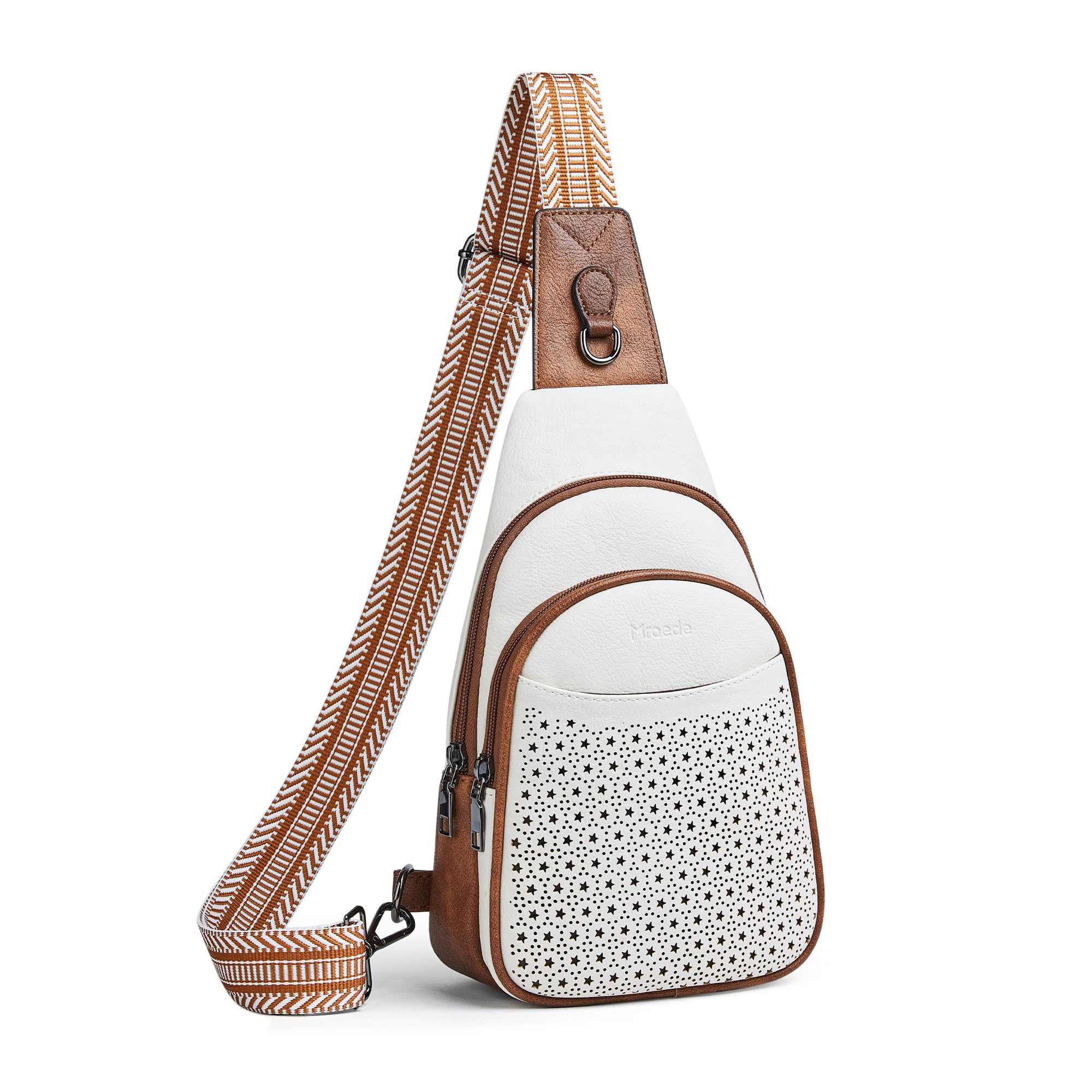 Women's Crossbody Bag with 4 Pockets - Sling Bag, Fanny Pack & Chest Purse - Lightweight Casual Daypack for Travel, Shopping & Everyday Use