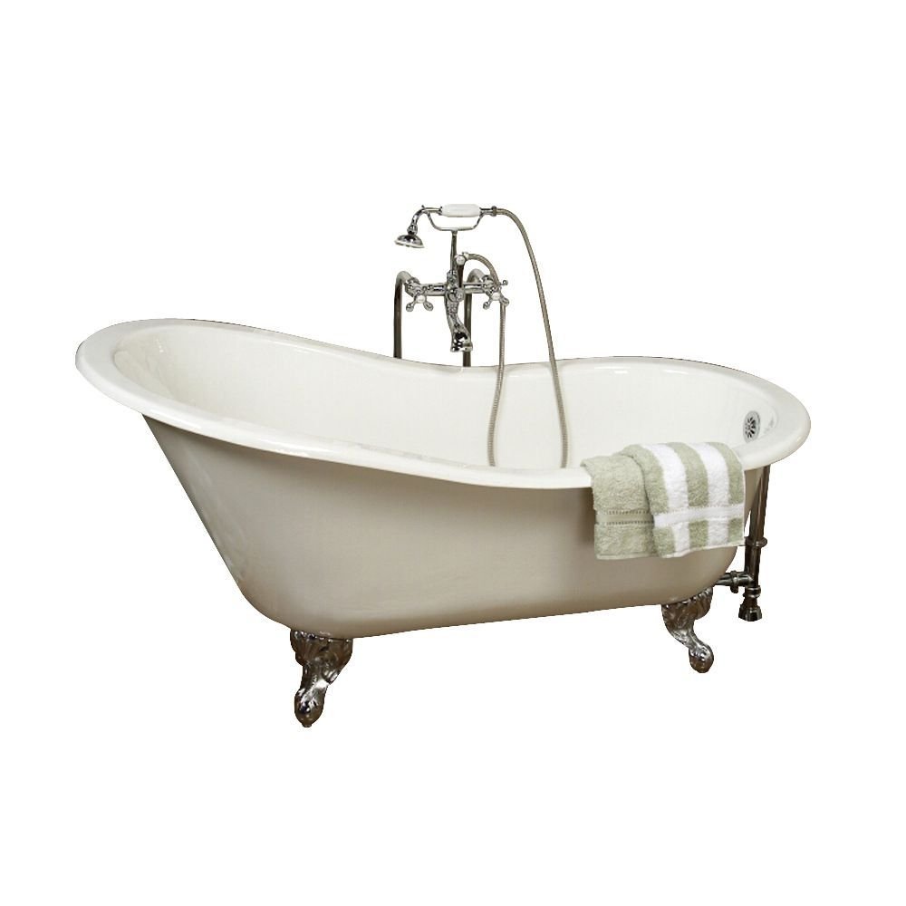 BarclayGriffin Cast Iron Slipper Clawfoot Bathtub Feet - Heavy Duty Vintage Style Tub Legs for Antique & Modern Bathroom Decor (White) - Perfect for Bathroom Renovation & Luxury Spa Retreats