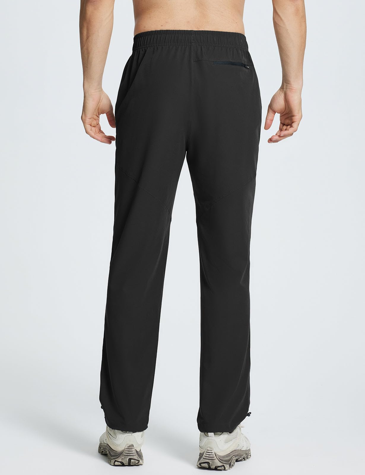 Baleaf Men's Hiking Pants - Lightweight Quick-Dry Water-Resistant Outdoor Cargo Pants with Elastic Waist & Zip Pockets - Perfect for Hiking, Camping, and Travel Adventures