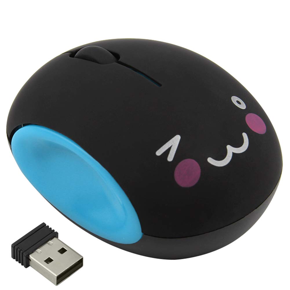 Wireless Mouse 2.4GHz Silent Rechargeable Optical Mouse - Cute Mini Portable 3-Button Cordless Mouse for Laptop, Desktop, PC, Notebook (Blue) | Perfect for Office, Home, Travel & Gaming Use