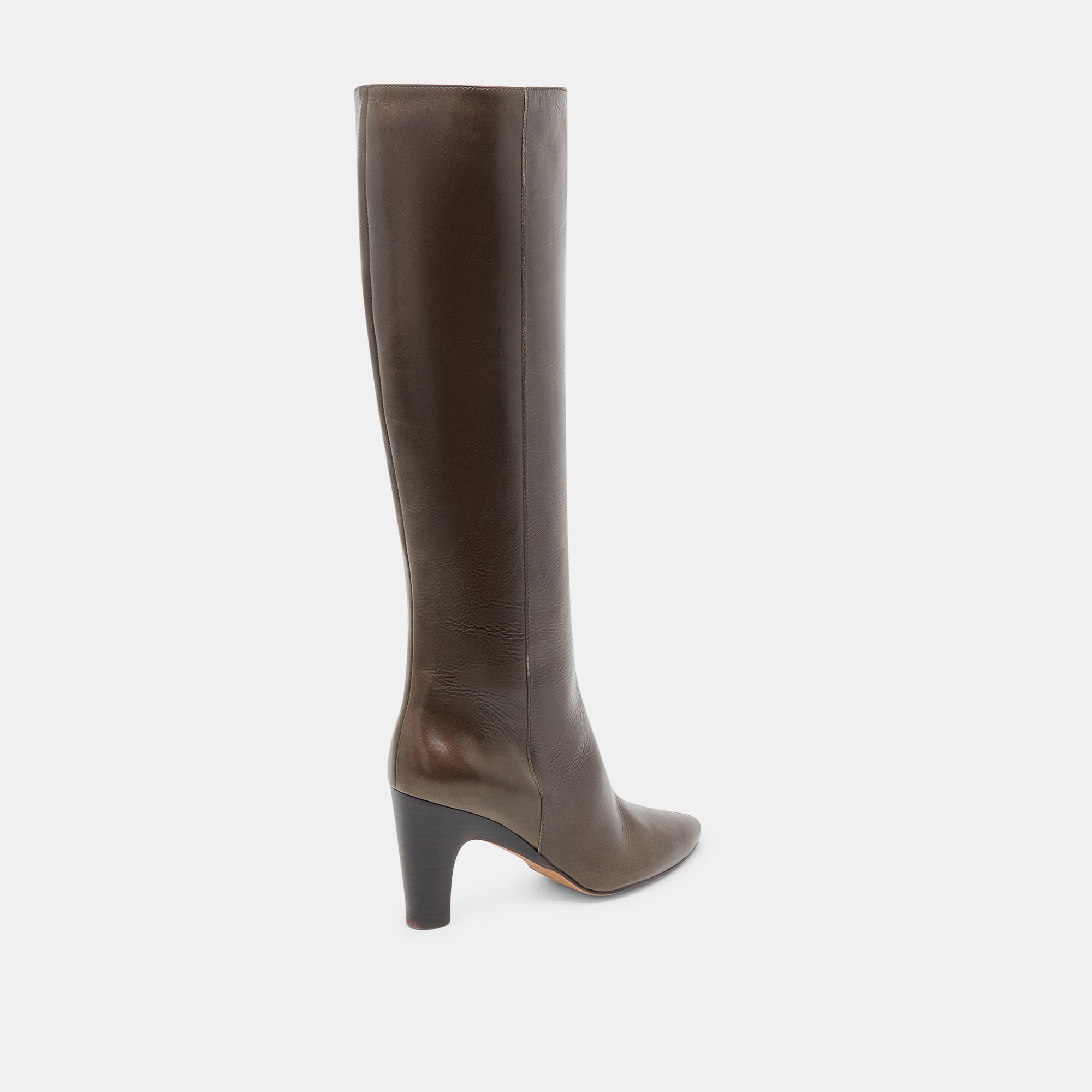 NELAS BOOTS DARK OLIVE LEATHER - Women's Fashion Ankle Boots, Genuine Leather, Comfortable & Stylish for Fall/Winter - Perfect for Office, Dating & Casual Outfits