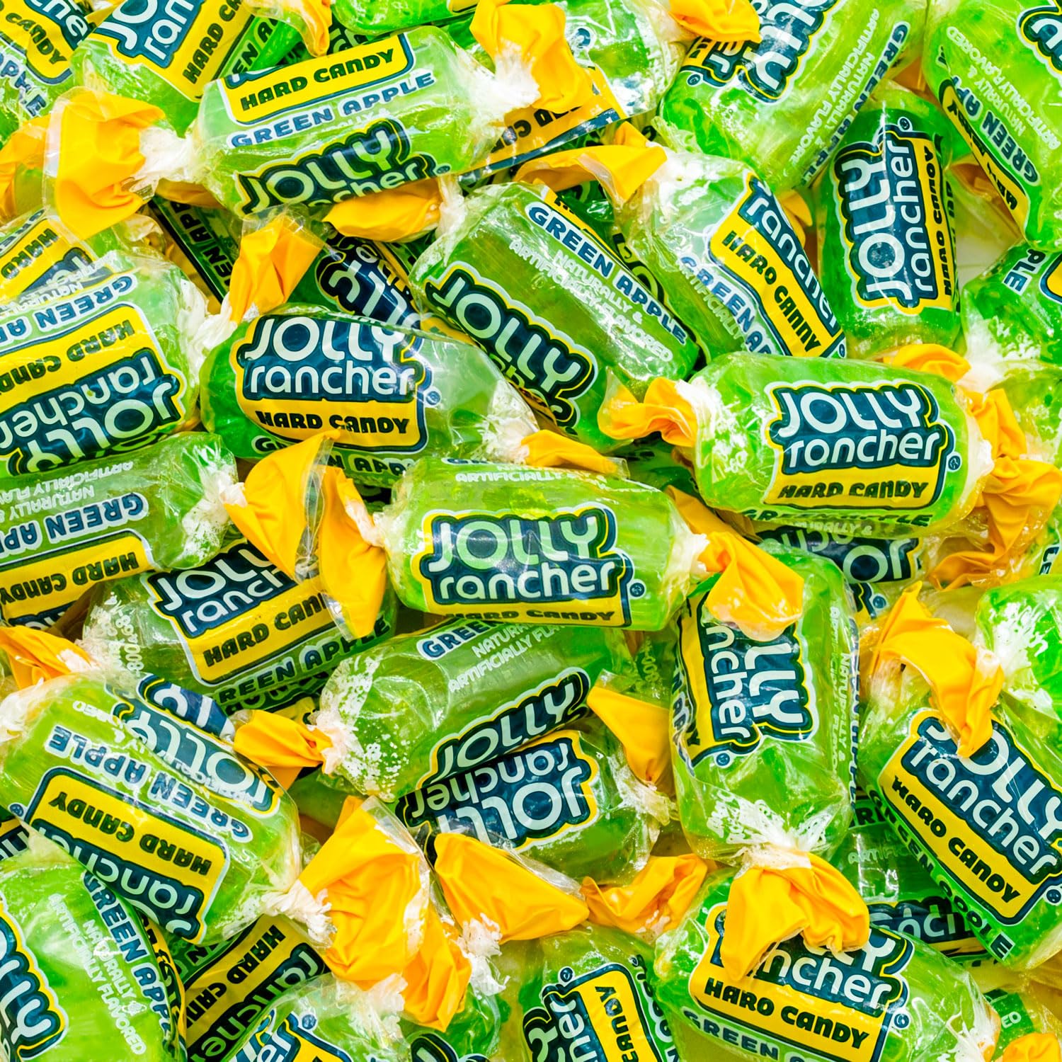 JOLLY RANCHER Green Apple Hard Candy - 1 lb Bulk Bag (74 Individually Wrapped Pieces) | Original Flavor | Perfect for Halloween Treats, Party Favors & Office Snacks
