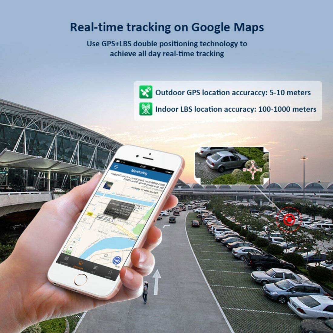 **Zeerkeer Waterproof GPS Tracker - 150 Days Standby, Real-Time Tracking Device for Cars, Trucks, Motorcycles & Boats | Anti-Theft & Fleet Management | Free App & 10000mAh Battery | Perfect for Outdoor Adventures & Asset Security**