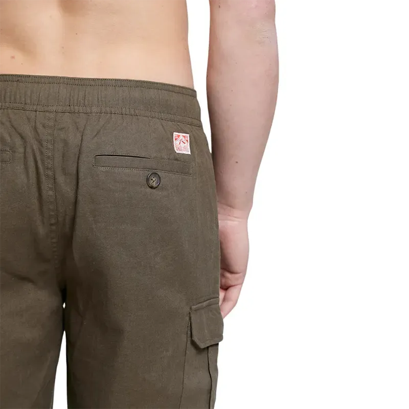 Bermuda Rusty Gorin Linen Shorts in Military Green - Casual Summer Wear for Men | Perfect for Beach, Travel & Outdoor Activities