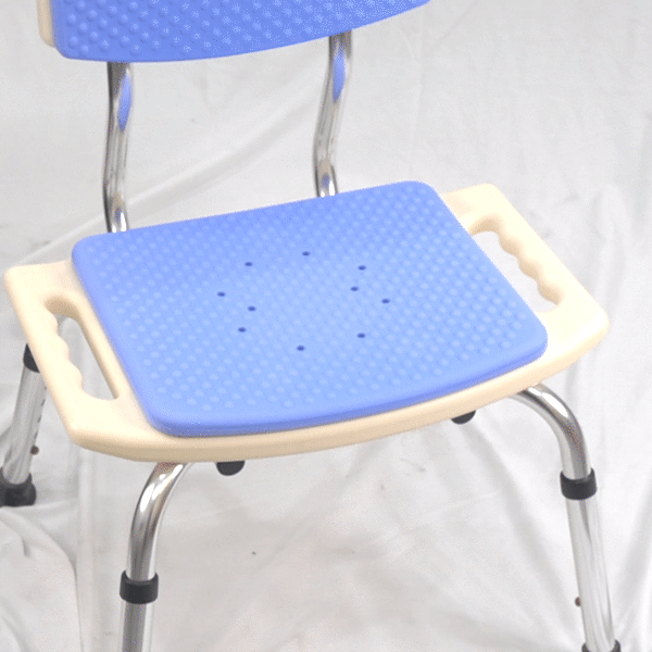 Non-Slip Padded Shower Chair with Adjustable Backrest - Sturdy Bath Seat for Elderly & Disabled - Ideal for Bathroom Safety & Comfort