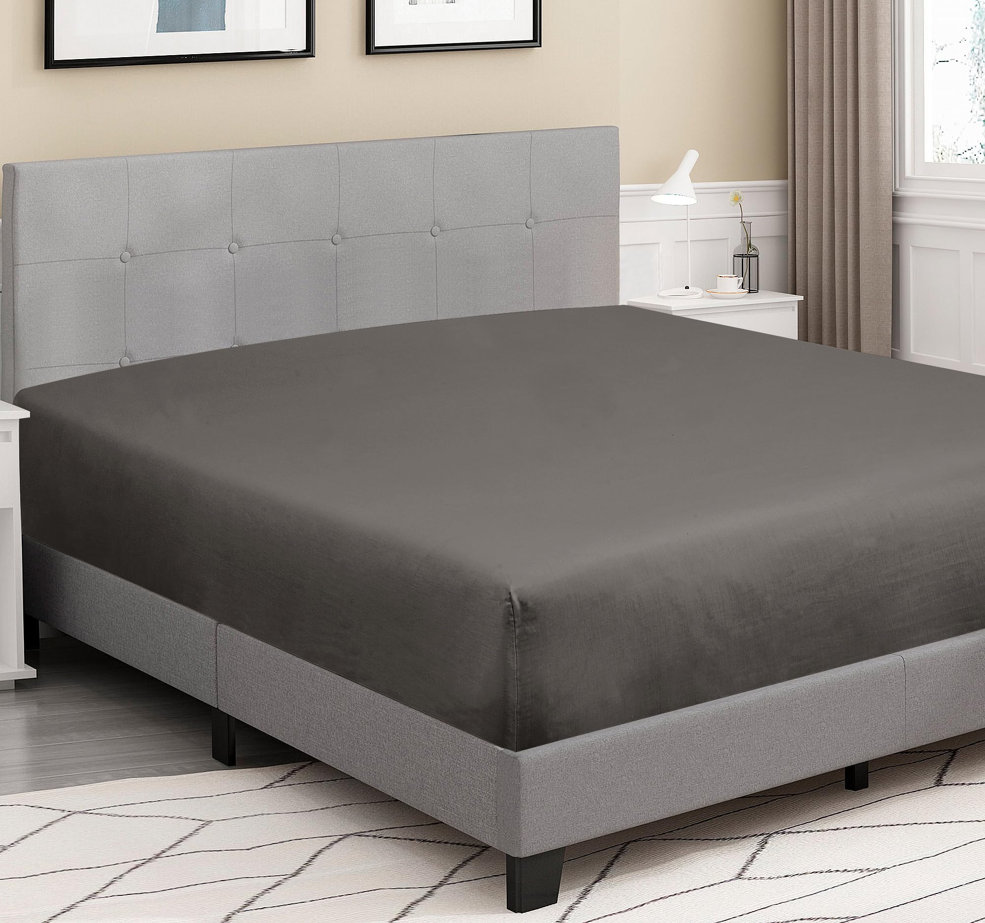 Premium 100% Egyptian Cotton King Size Fitted Sheet - Soft, Breathable, 550 Thread Count, 11