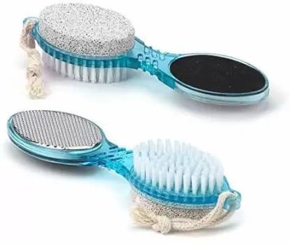 Ravariya 4-in-1 Callus Remover & Foot Care Kit - Professional Pedicure Tools with Foot Scrubber, Pumice Stone, Foot Rasp & Sandpaper for Dead Skin Removal - Perfect for Home Spa, Pedicures & Soft Feet (2 Pack)