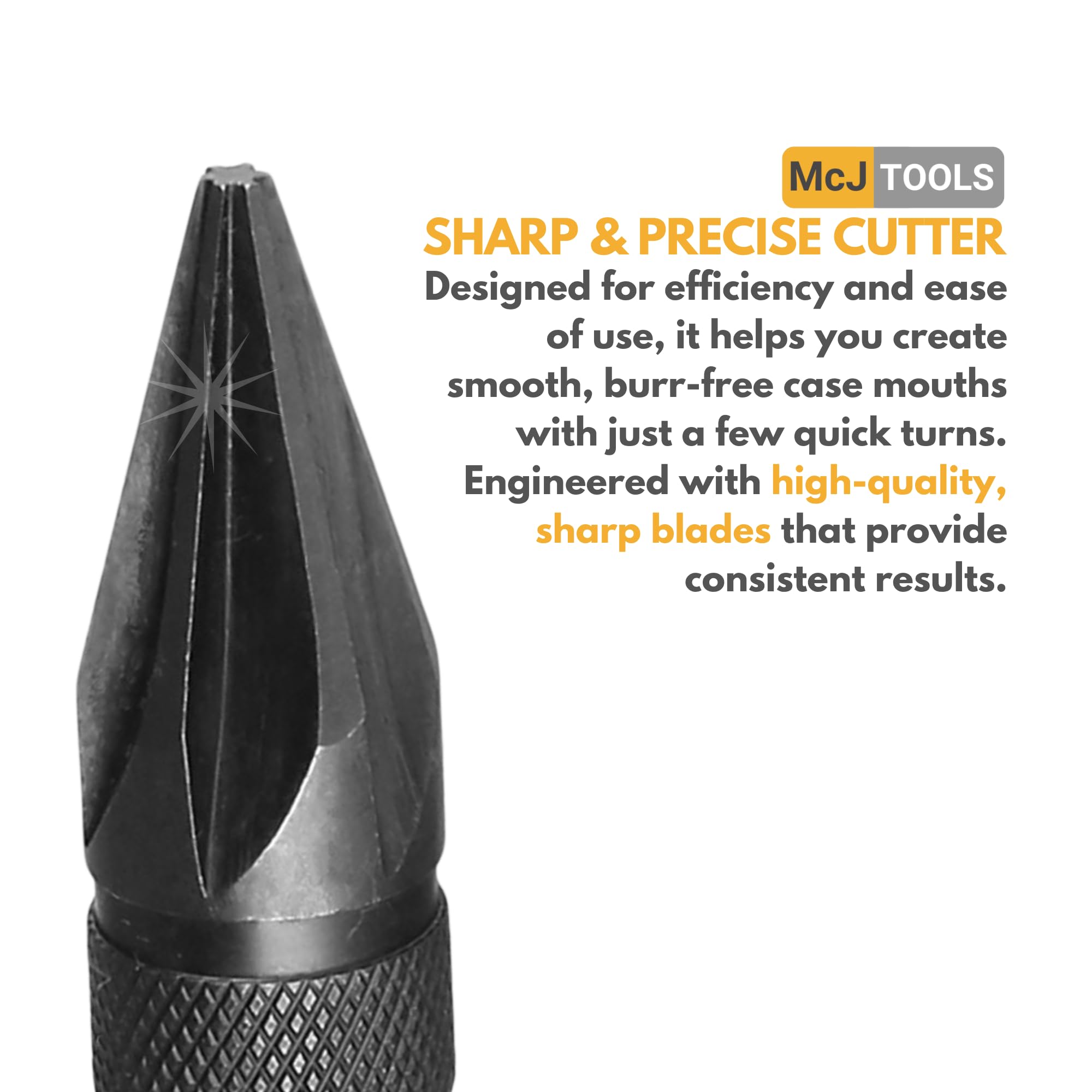 Reloading Chamfer Deburr Hand Tool - VLD Case Prep Tool for Reloading Ammunition - Perfect for Rifle Brass Trimming and Smoothing Edges
