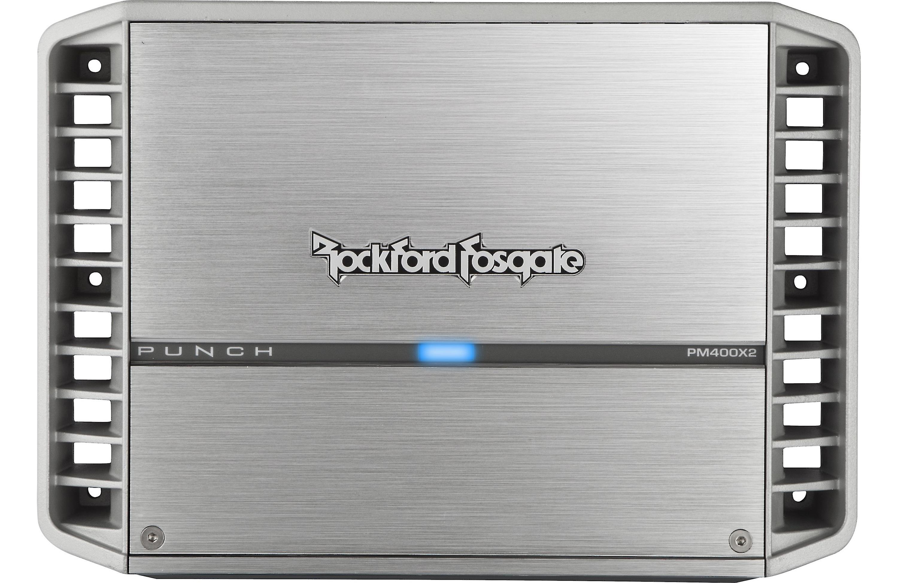 Rockford Fosgate PM400X2 Marine Amplifier - 400W 2-Channel Waterproof Boat Stereo Amp for Marine Audio Systems | Perfect for Boats, Yachts & Watercrafts