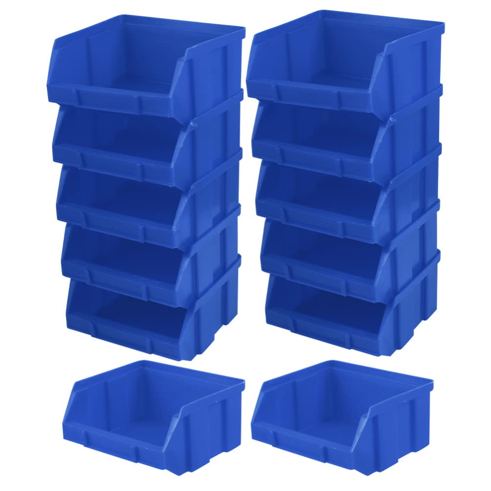 12-Piece Plastic Storage Bins Set - Hanging & Stackable Organizer Containers for Pantry, Kitchen, Bathroom & Closet Organization | Space-Saving Home Storage Solution