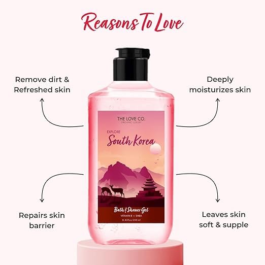 Korean Body Wash for Hydration & Refreshment - 8.45 fl oz | Moisturizing Shower Gel for Dry Skin, Daily Use & Spa-Like Experience