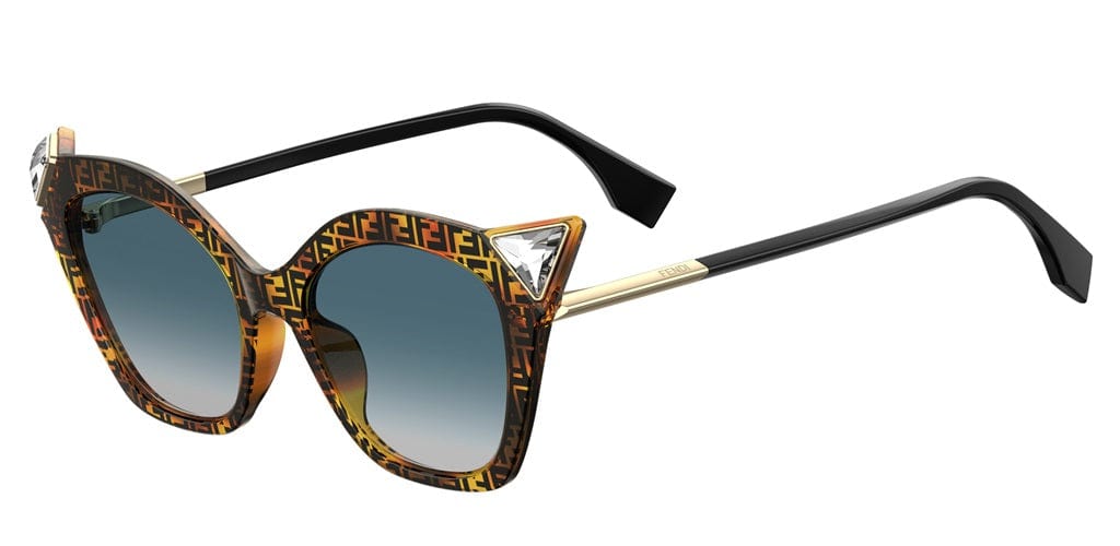 FENDI FF 0357/G/S 86 5220 Sunglasses for Women - Luxury Designer Shades with UV Protection - Perfect for Beach, Driving & Fashion Outfits