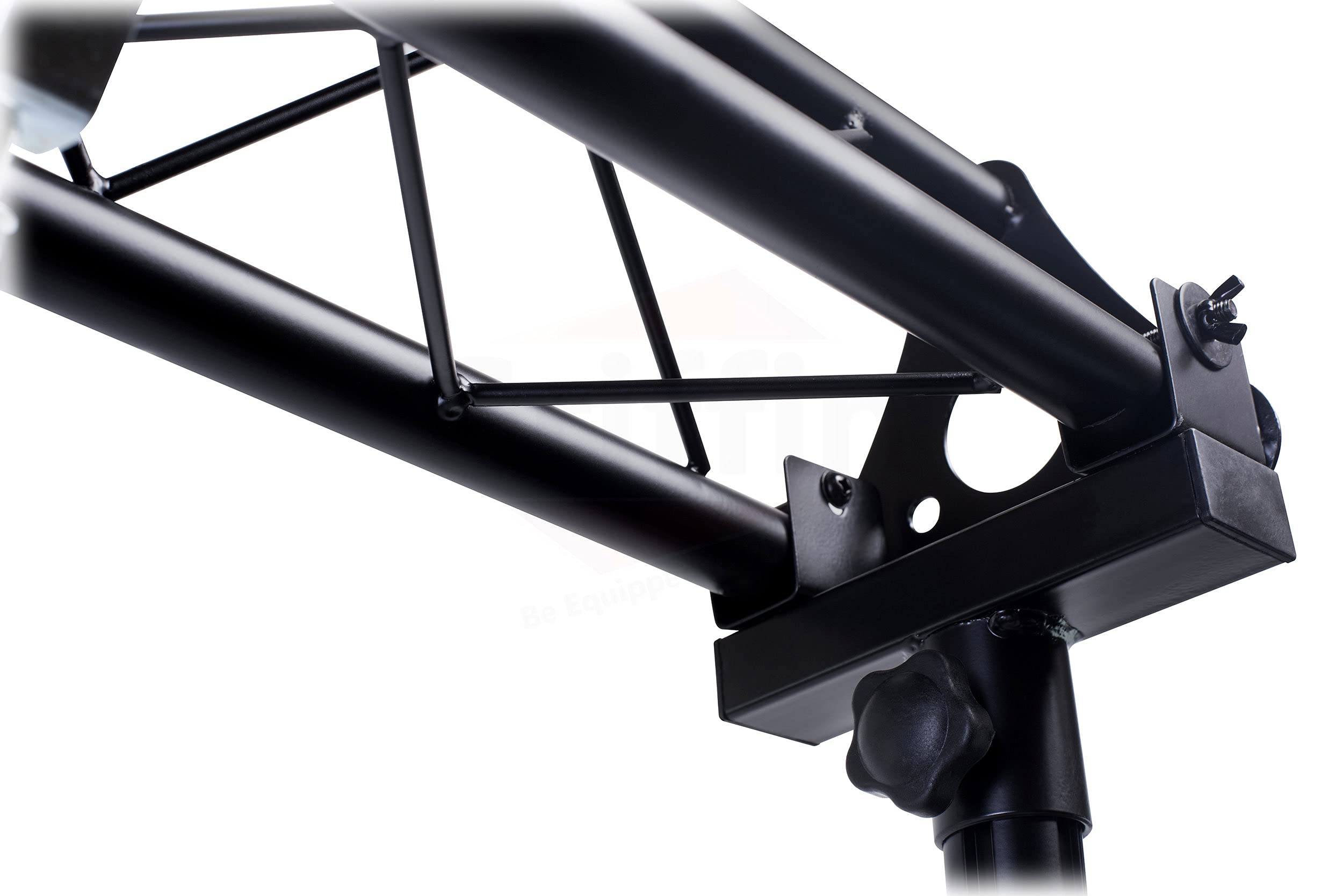 GRIFFIN DJ Triangle Truss Extension Lighting System - Speaker Stand Mountable Truss Kit for Stage Lighting, Smoke Machines & Dance Can Lights with C-Clamp Brackets & Hardware - Perfect for Nightclubs, Concerts & Event Stages