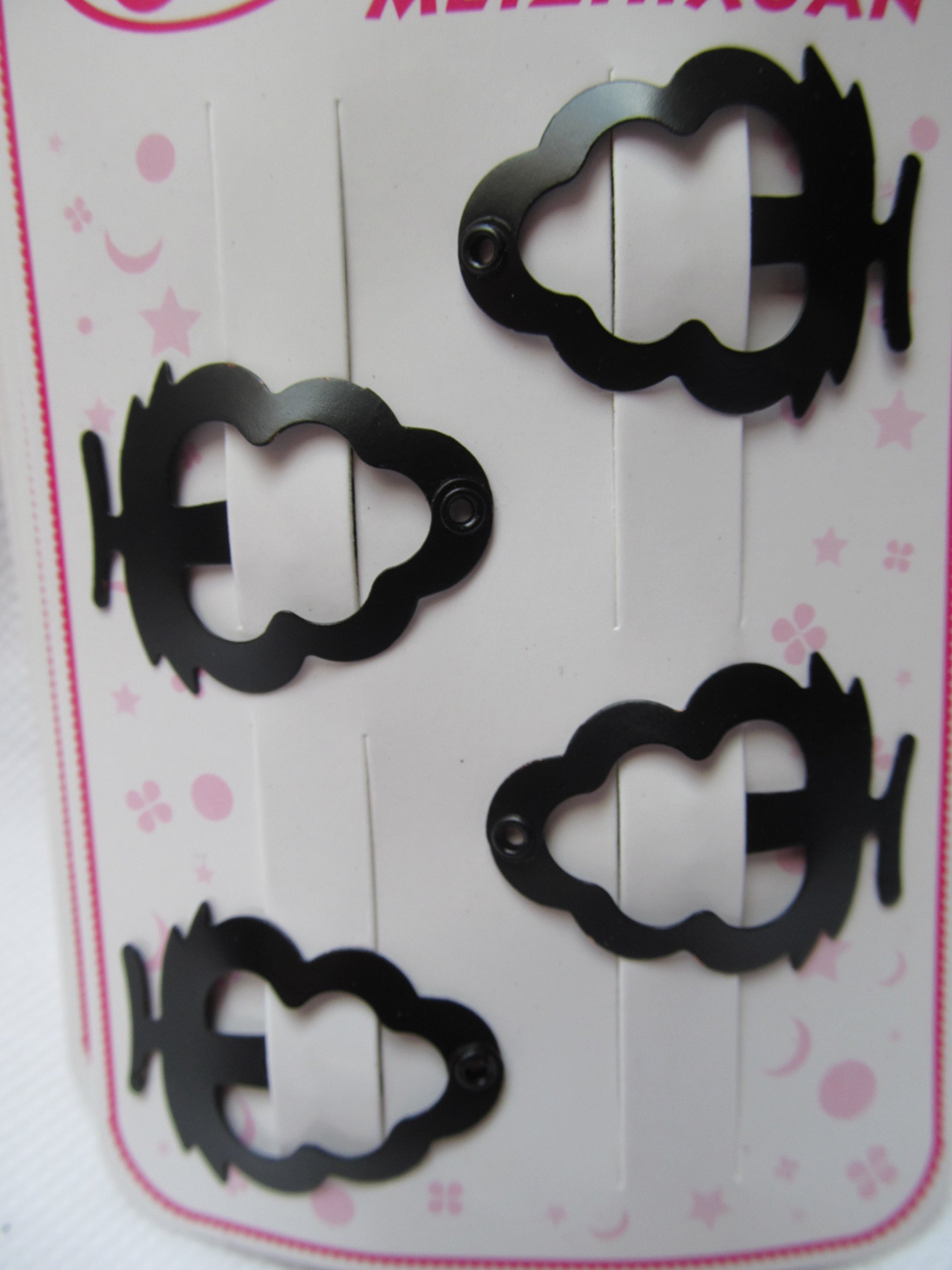 12 Pcs Girls Hair Clips Set - Snap Clips, Bendy Clips, Sleepy Clips with Cute Designs (Crowns, Dolphins, Bunnies) for Party, Gift Bags, School, Daily Hair Accessories by Fat-catz-copy-catz