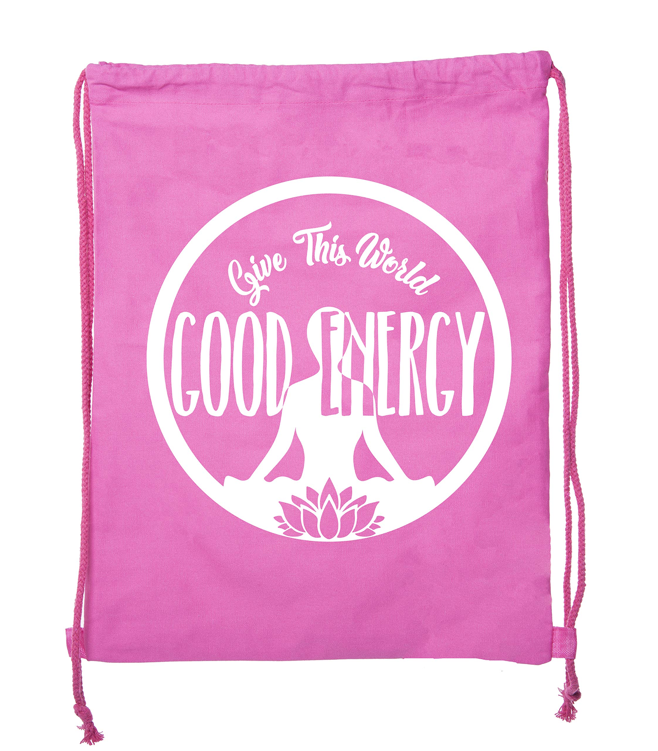 Premium Cotton Drawstring Yoga Gym Bag for Yoga Blocks & Clothes - Lightweight & Durable Workout Bag for Yoga Studio, Gym & Travel
