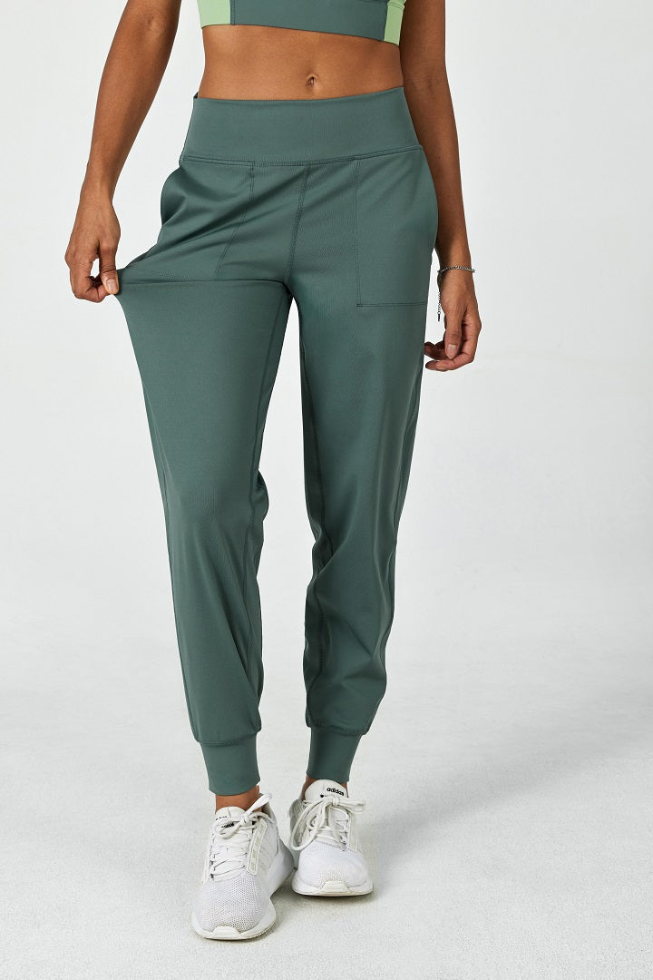 FlexEase™ High Rise Cozy Jogger Pants for Women - Soft Stretchy Lounge Pants in Light Teal | Perfect for Yoga, Running Errands & Relaxing at Home