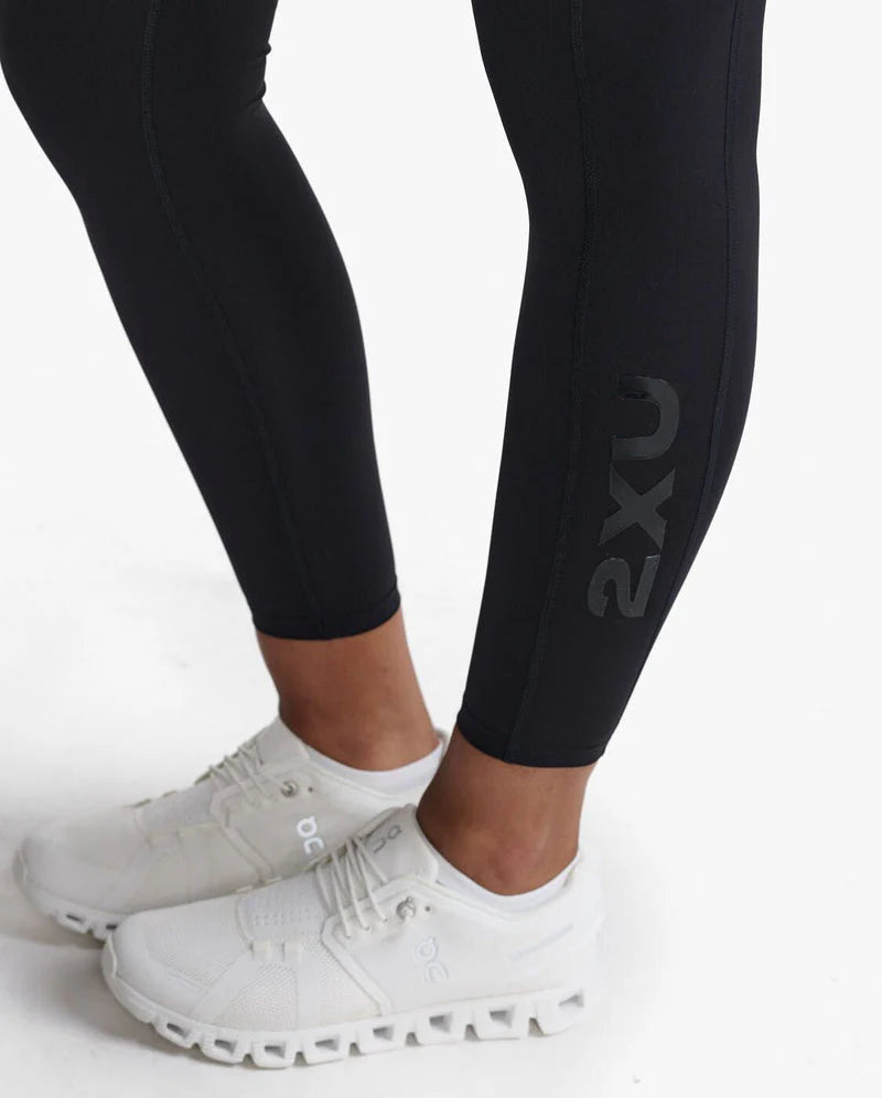 Form Stash Hi Rise Compression Tight 2.0 - High Waist Yoga Pants for Women, Workout Leggings with Pockets, Sweat-Wicking & Squat Proof - Perfect for Gym, Running, Yoga & Lounge Wear (Black)