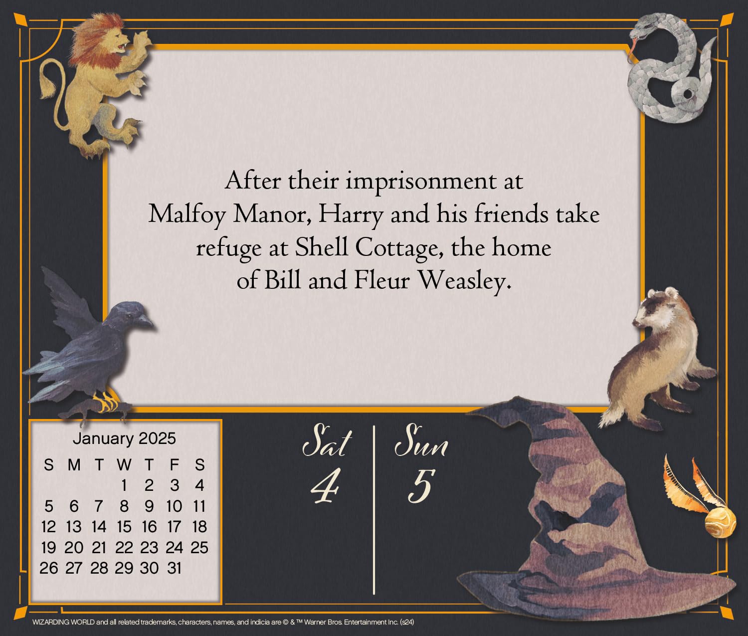 2025 Harry Potter Day-at-a-Time Box Calendar - Official Wizarding World Desk Planner for Daily Inspiration & Magic (Perfect for Office, Home, School & Gift)