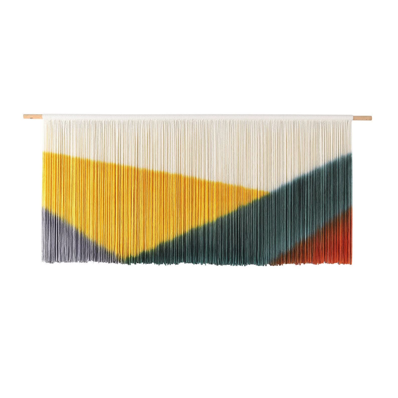 Handmade AURTEM Tie-Dyed Macrame Wall Hanging - Boho Chic Woven Yarn Tapestry for Home Decor | Perfect for Living Room, Bedroom & Nursery Wall Art | Bohemian Style Interior Design Accent
