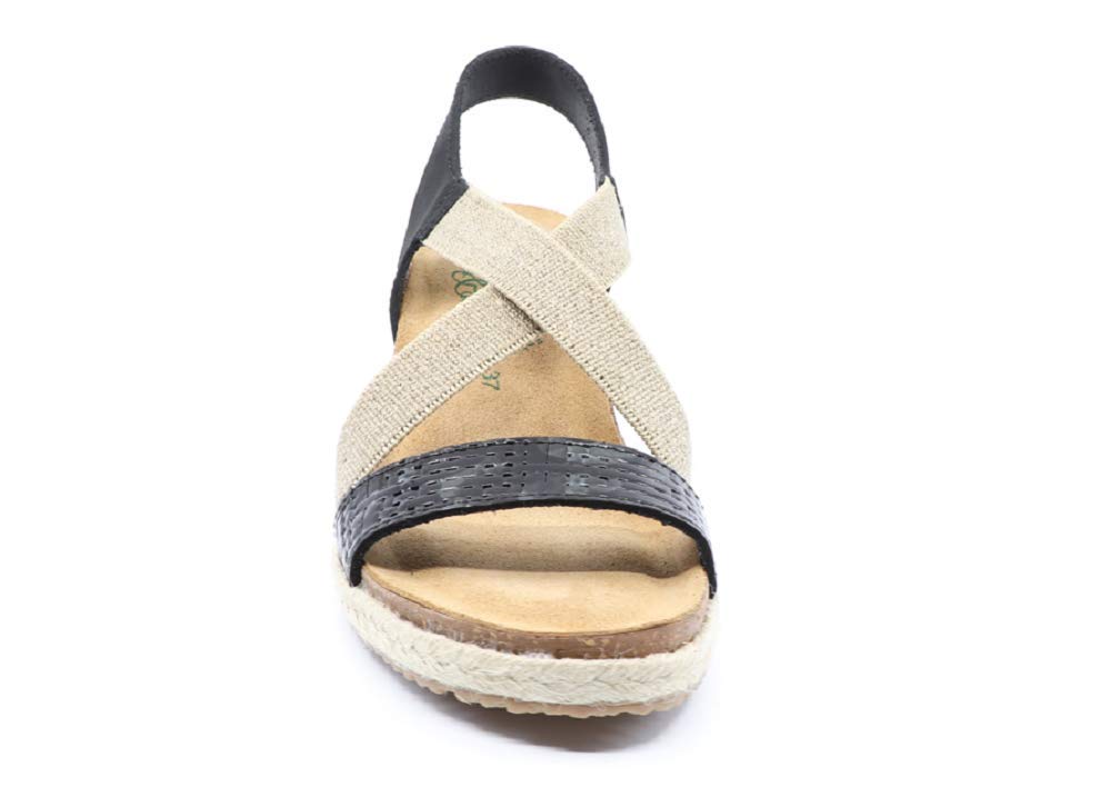 Bos. & Co. Women's Sassy Wedge Sandals - Comfortable Summer Casual Shoes with Arch Support for Beach, Party & Outdoor Wear