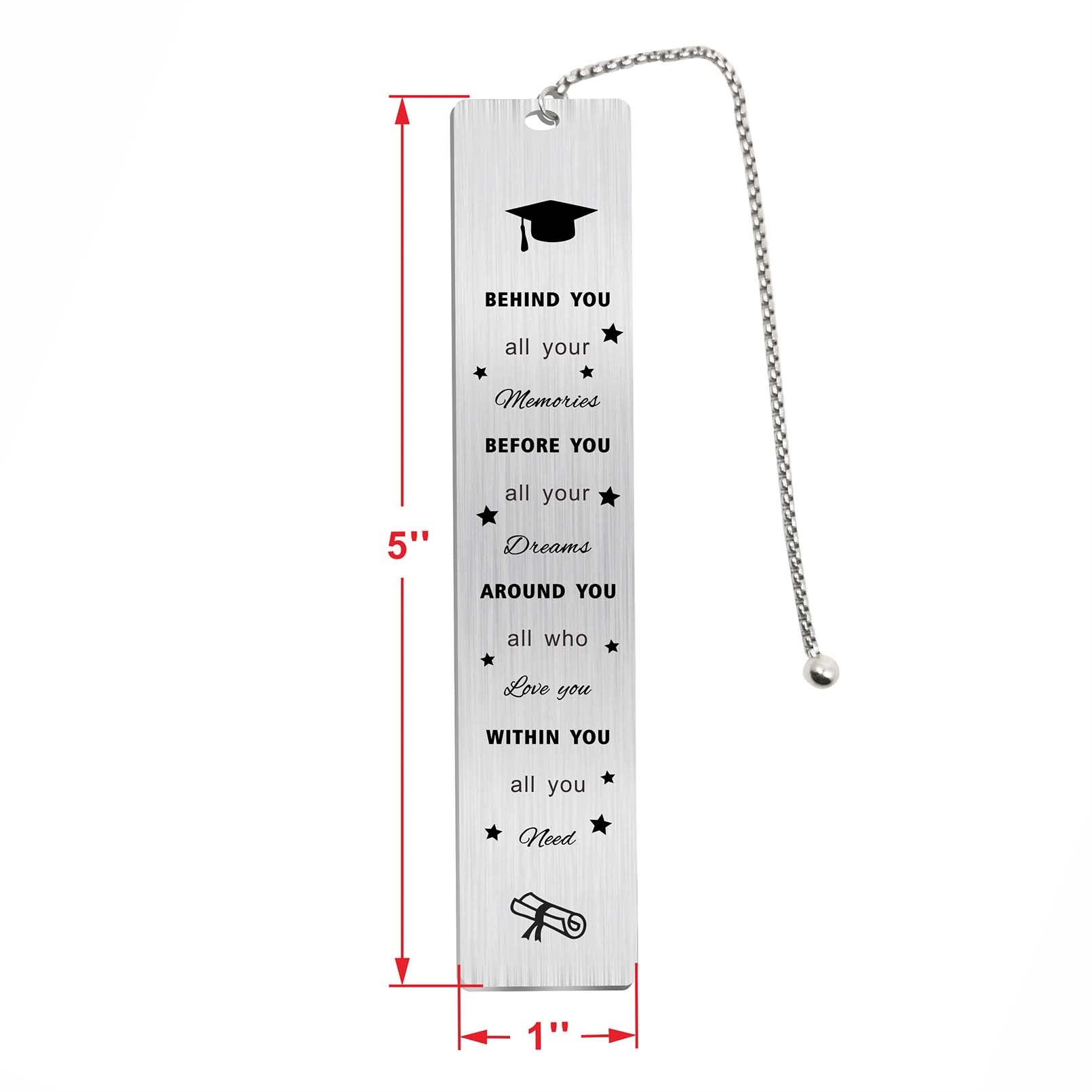Personalized Graduation Gifts Bookmark for Her & Him 2025 - Thoughtful College & High School Graduation Present for Girls & Boys - Perfect Nurse Graduate Gift from Teacher - Ideal for Yearbooks, Bible Study & Reading Enthusiasts