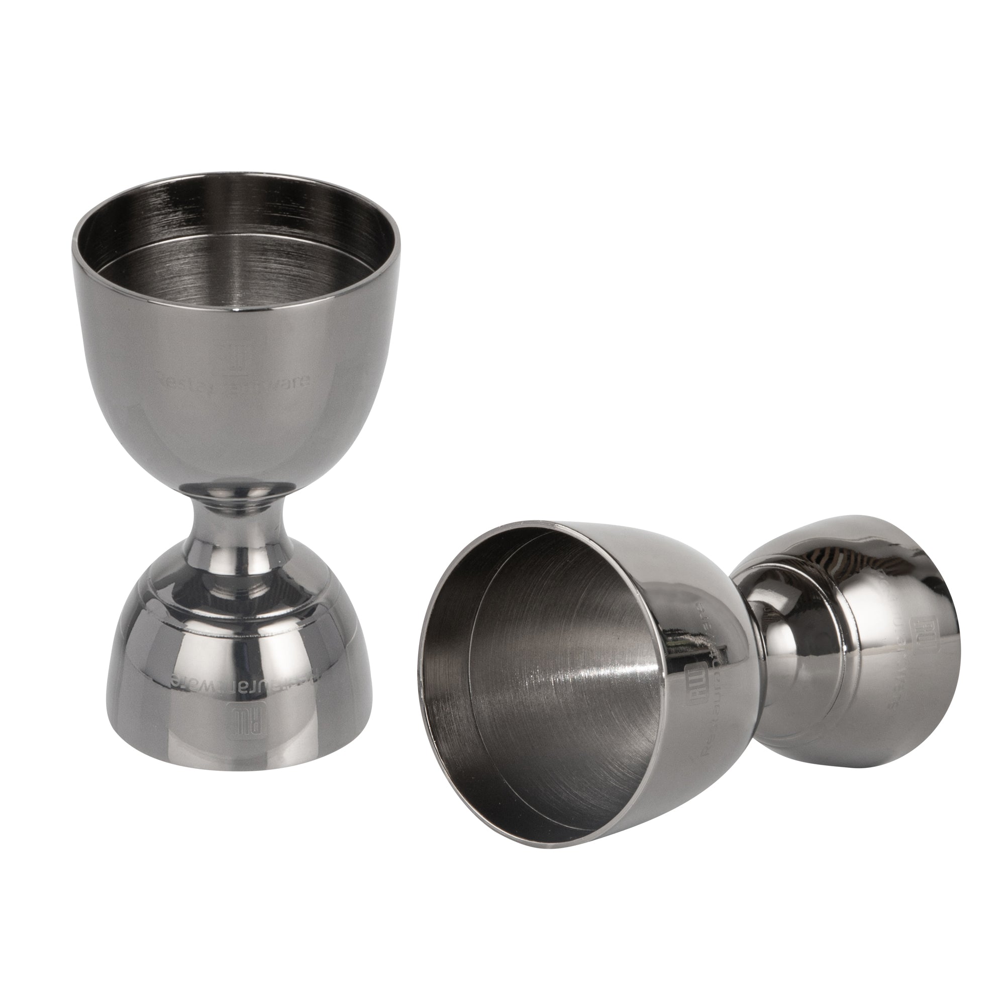 Premium 1 oz & 2 oz Black Plated Stainless Steel Cocktail Jigger - Perfect for Negroni, Martini & Mixology - Bar Tools for Professional & Home Bartenders - 1 Count Box