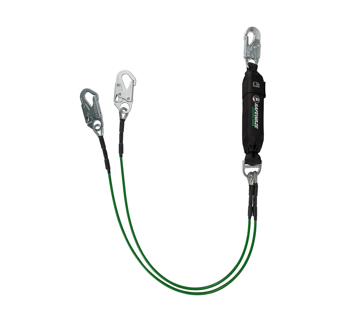 Premium 6' Energy Absorbing Safety Lanyard - Dual Leg with Snap Hooks for Fall Protection | Ideal for Construction, Roofing & Industrial Work