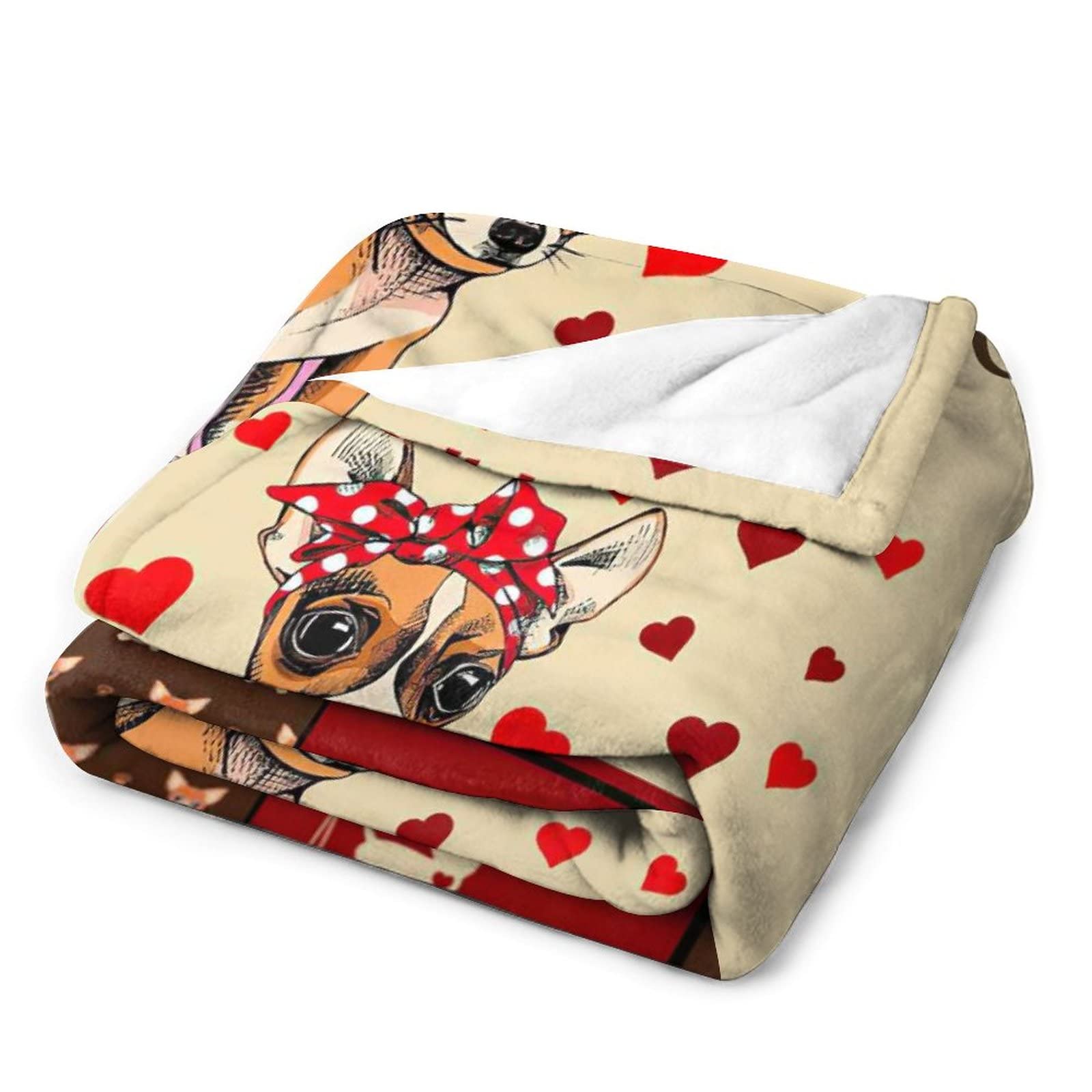Chihuahua Lovers Fleece Blanket - Super Soft Plush Throw Blanket 40x50 Inches, Cute Dog Decor for Girls, Women & Kids - Perfect for Winter Bedding, Sofa, Couch & Gift Giving