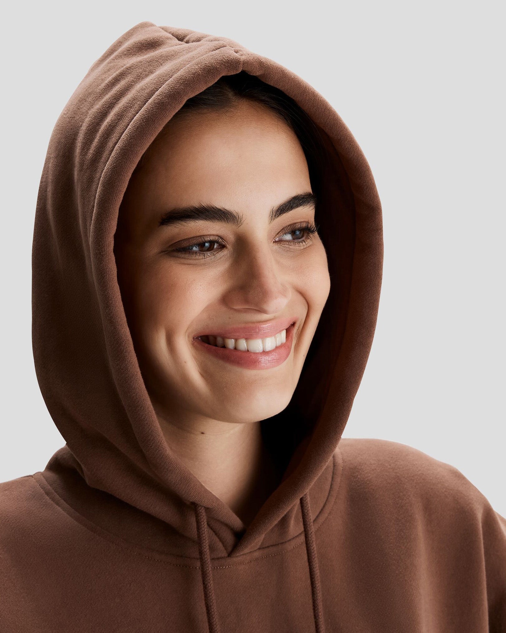 Women's Kathmandu Heritage Logo Slouchy Hoodie - Soft Fleece Pullover Sweatshirt for Casual Wear & Outdoor Adventures (Brown)