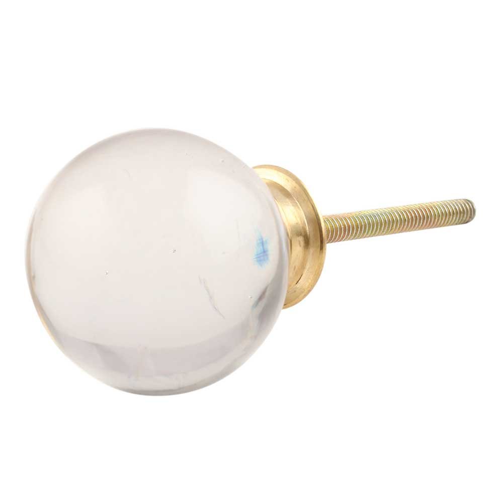 6-Piece Clear Glass Round Drawer Knobs - Elegant Kitchen Cabinet Hardware & Dresser Pulls for Home Decor | Perfect for Cabinets, Drawers, Wardrobes & Furniture Upgrades