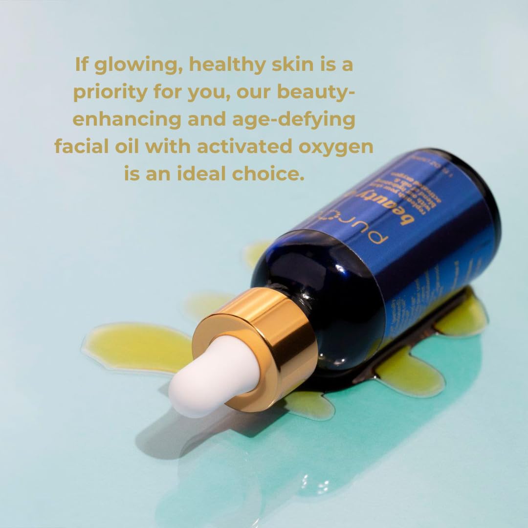 PurO3 Vegan Hydrating Face Oil with Oxygen - 30ml for Radiant Skin & Daily Glow